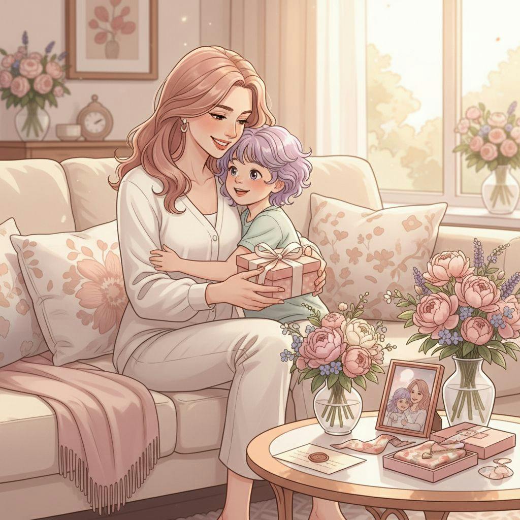 Beautiful illustration for cool mothers day gifts