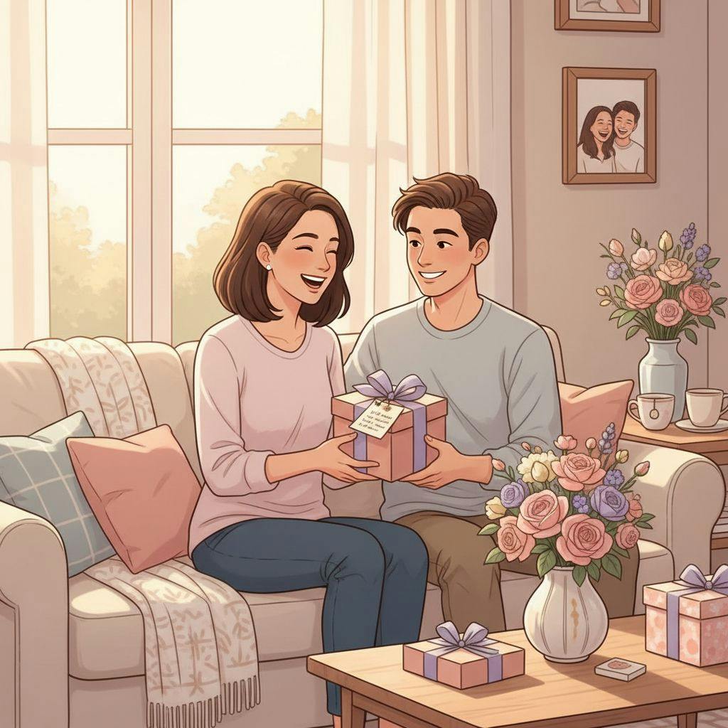 Beautiful illustration for funny gifts for mom