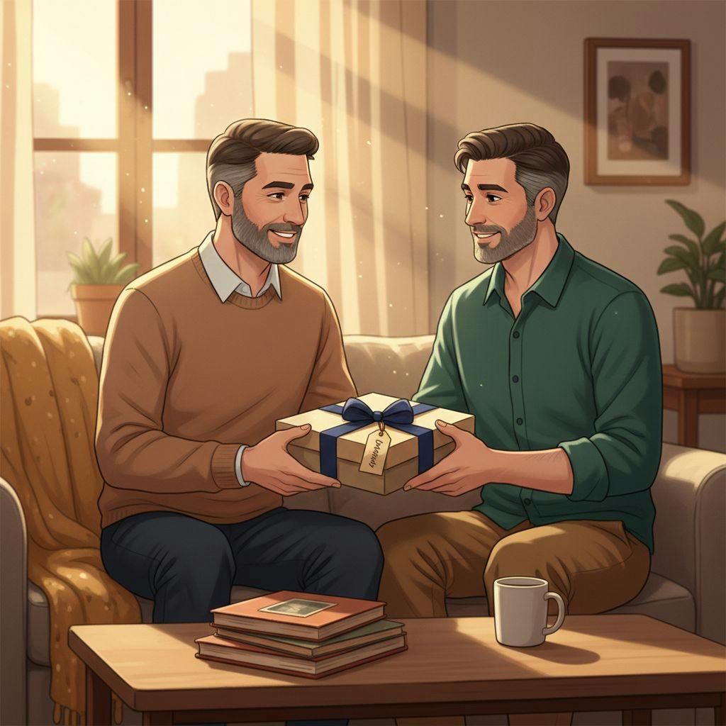 Beautiful illustration for fathers day gift for son