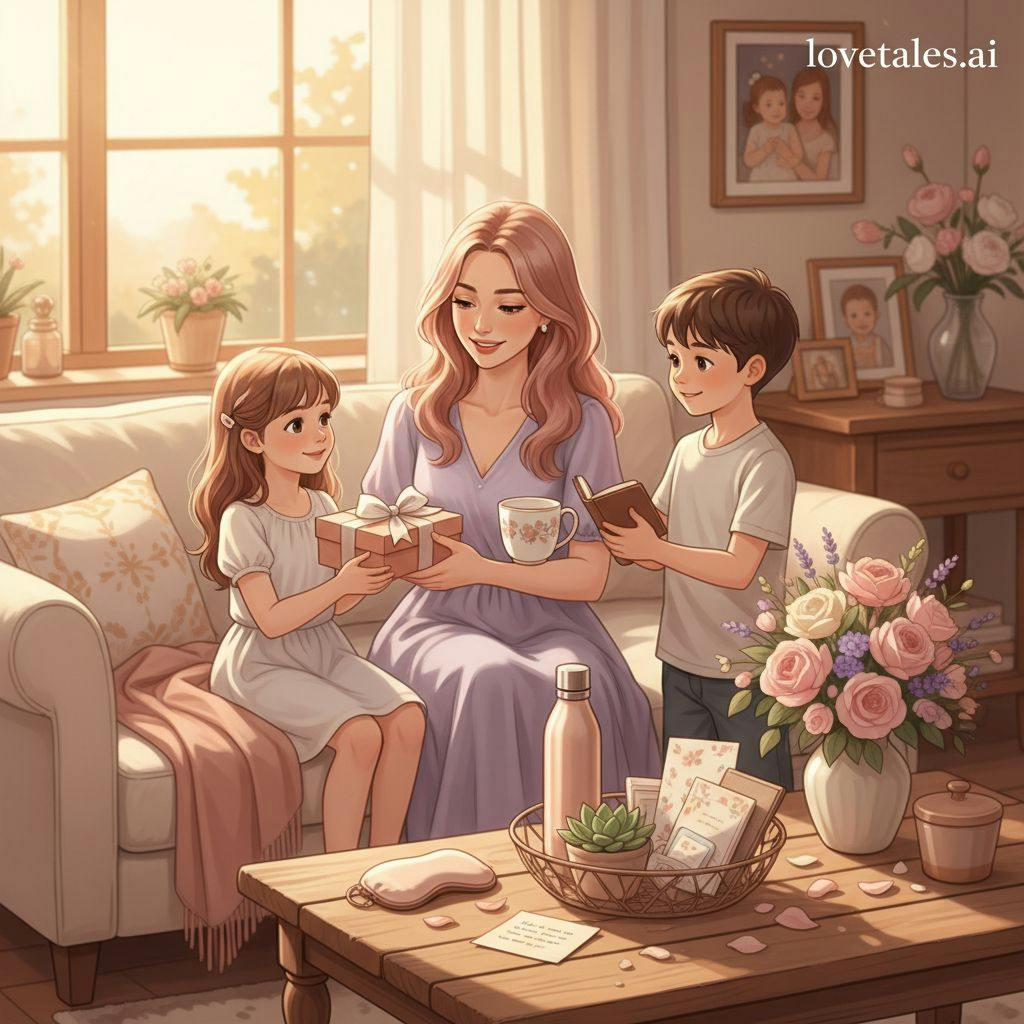 Beautiful illustration for useful mother's day gifts