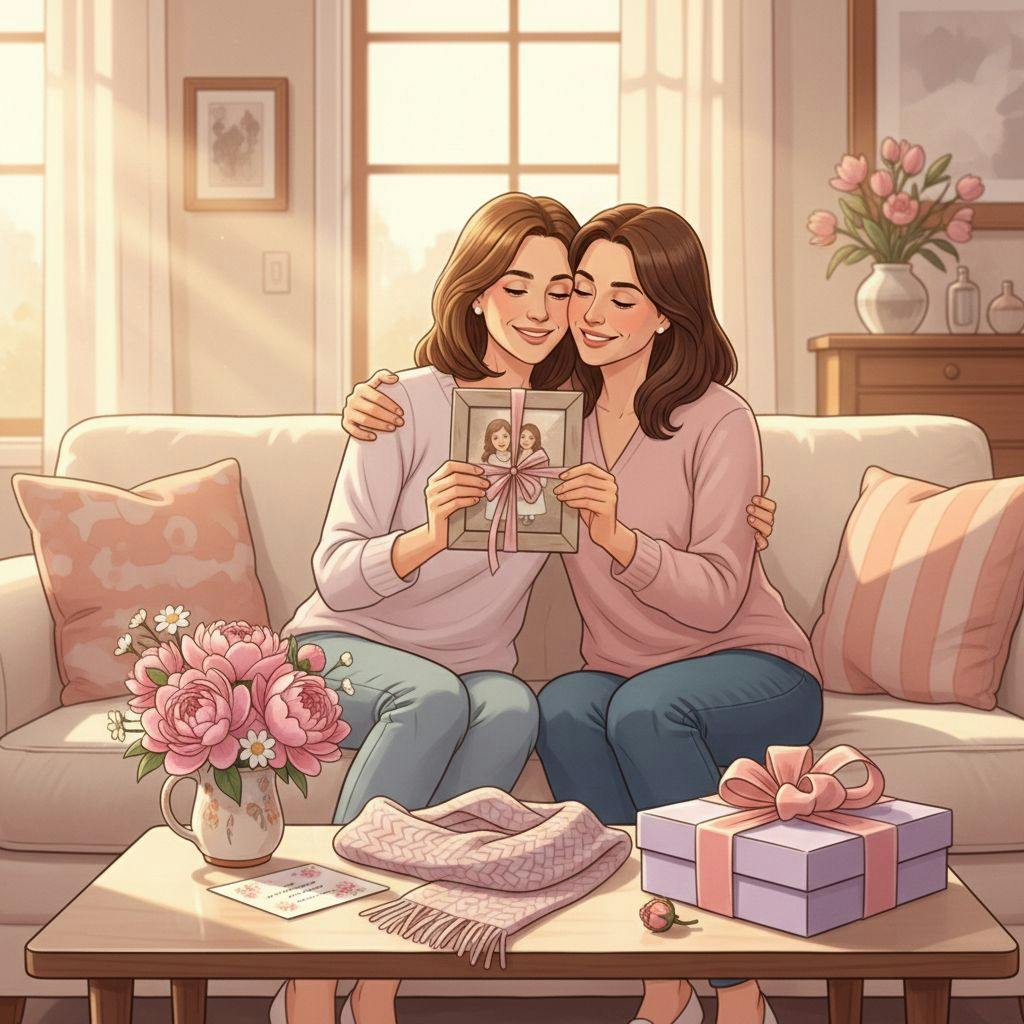 Beautiful illustration for easy mother's day gifts
