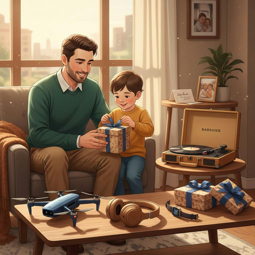 Beautiful illustration for gadgets for dad
