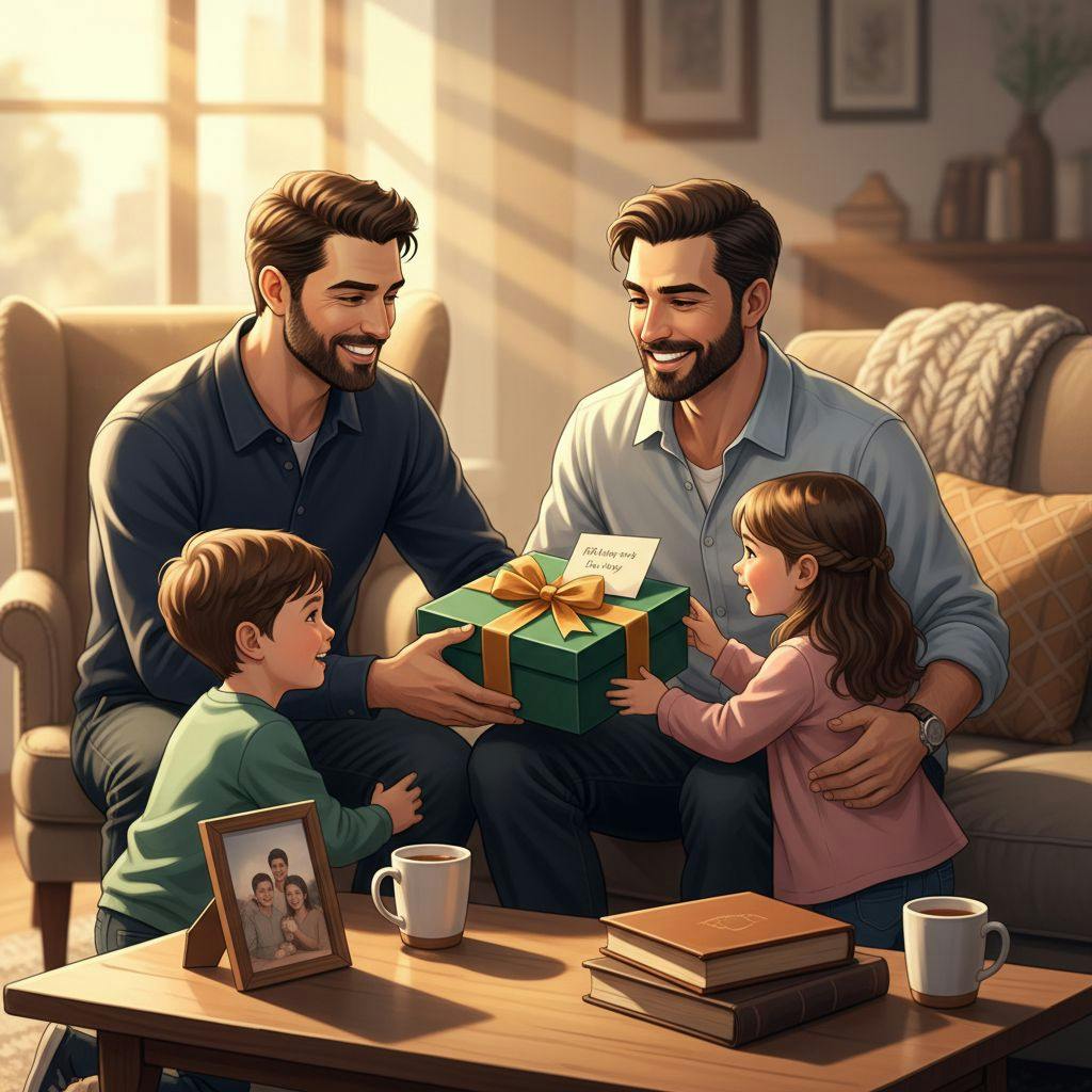 Beautiful illustration for father's day gift for brother