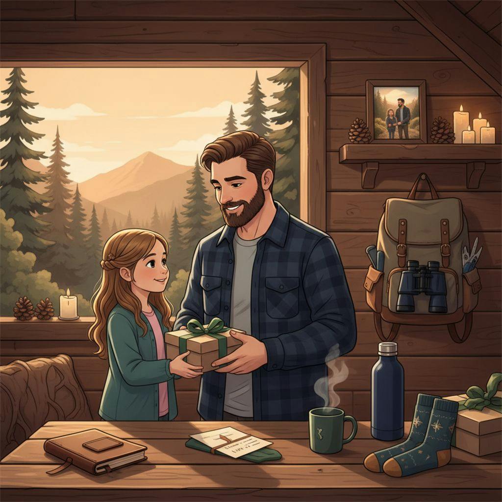 Beautiful illustration for gifts for outdoorsy dad