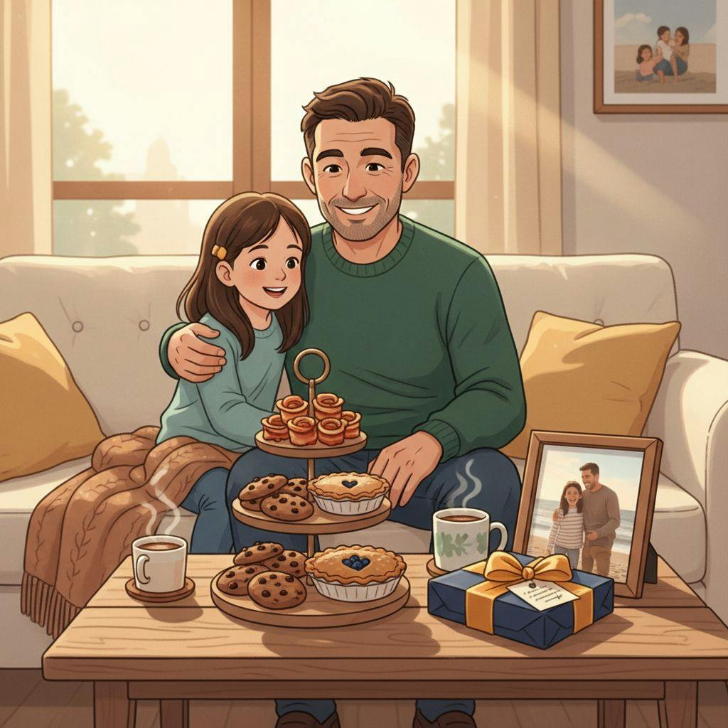 Beautiful illustration for father's day treats