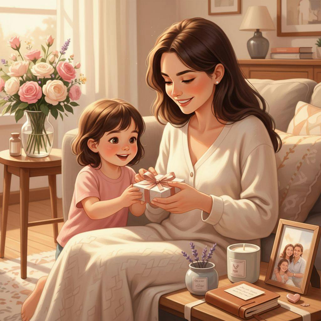 Beautiful illustration for small mother's day gifts