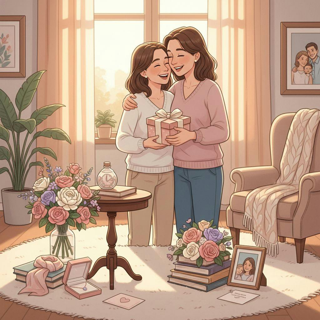 Beautiful illustration for birthday gifts for mom