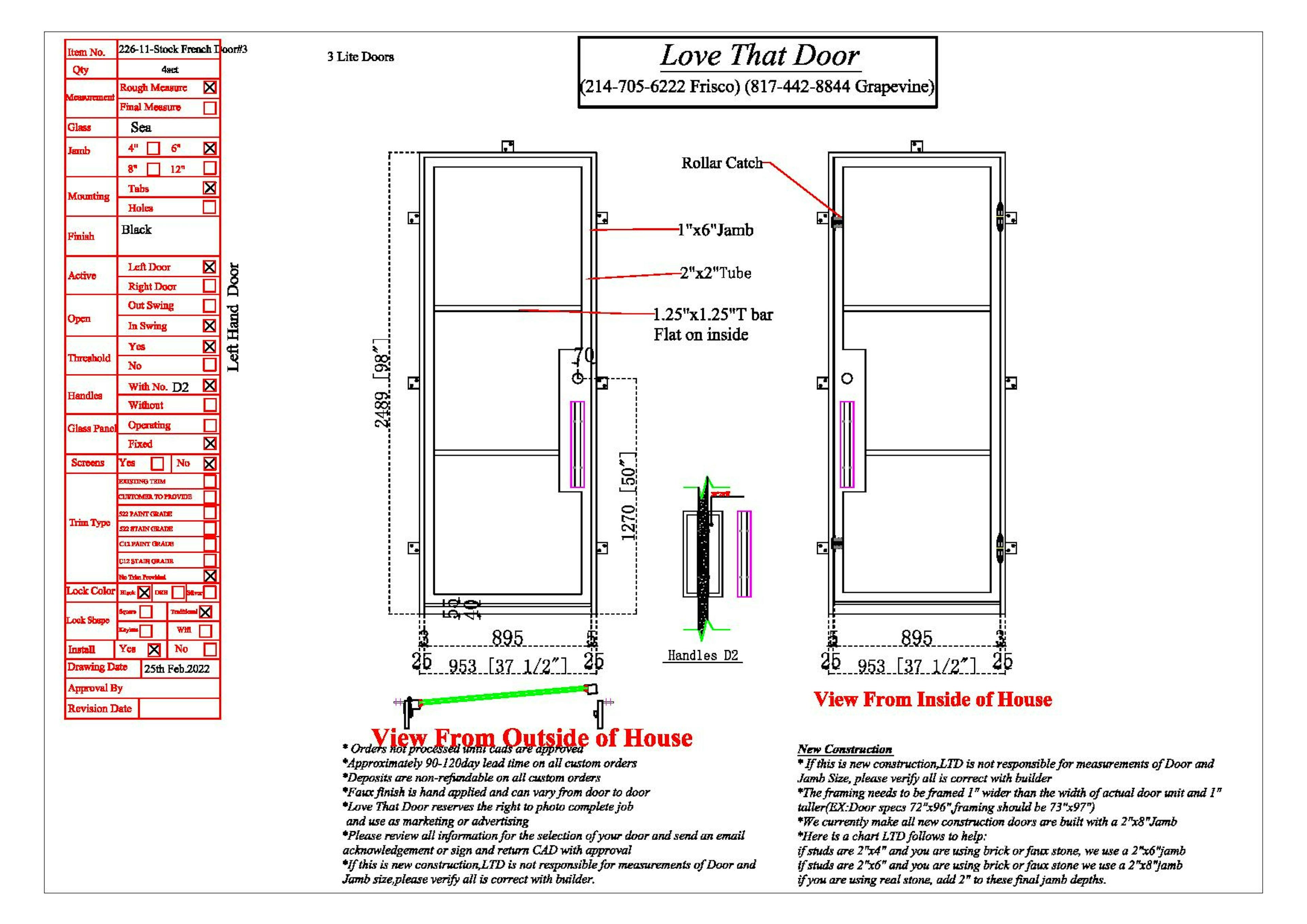 SINGLE ENTRY IRON DOOR #226-11