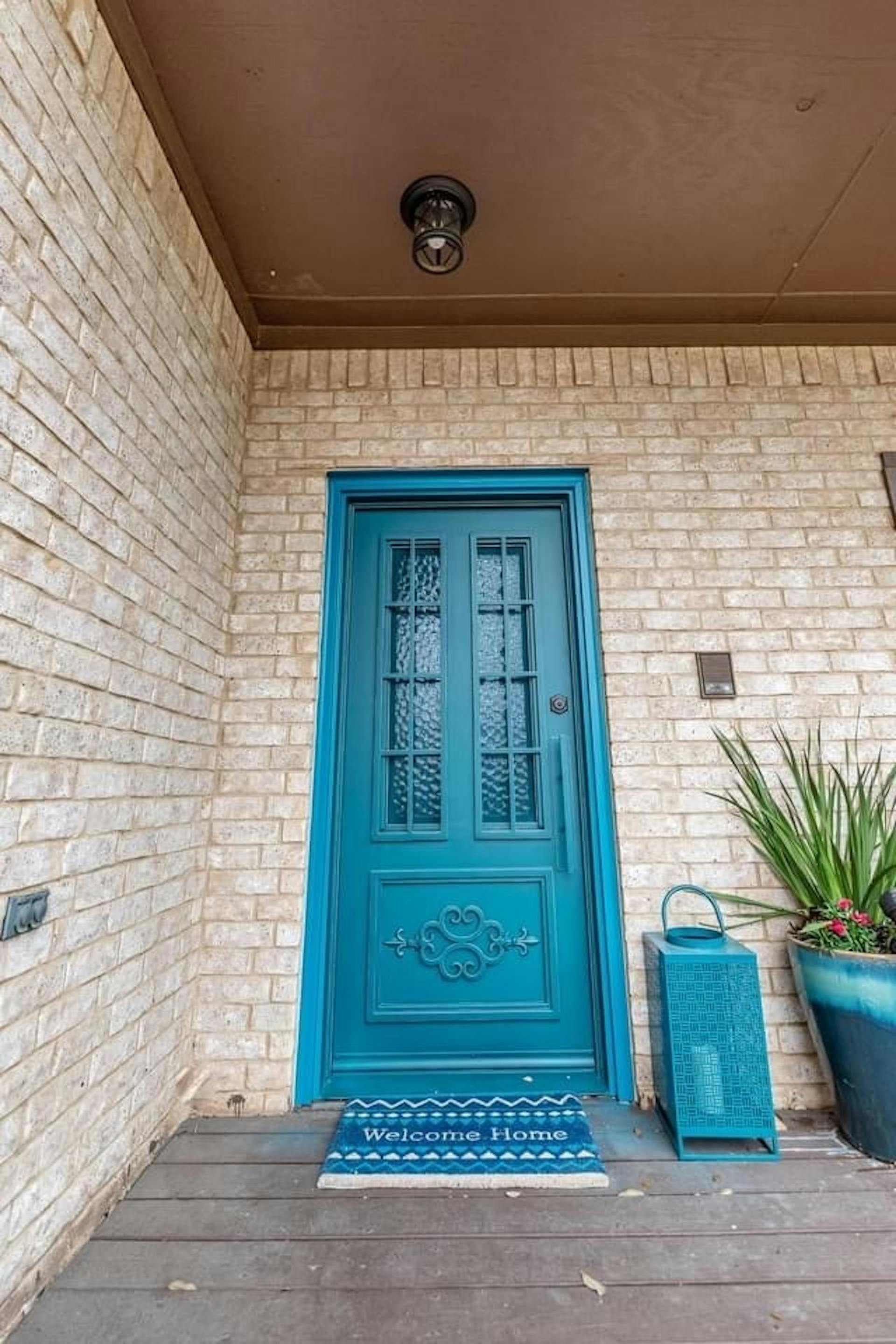 Single iron front door with smooth finish and sleek design