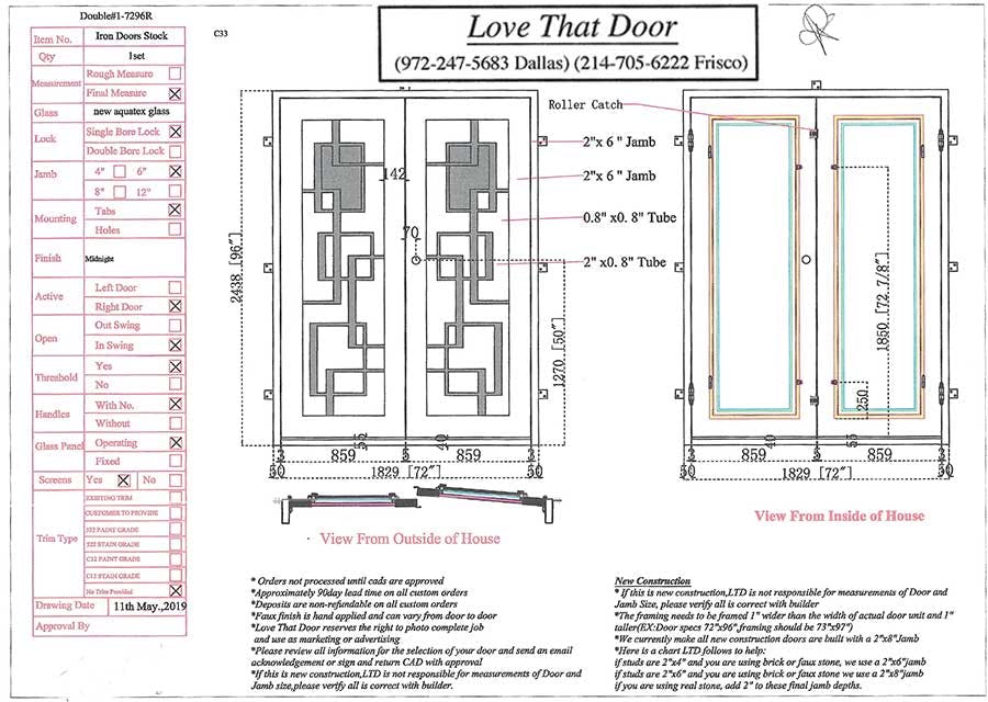 Builder Double Entry Iron Door by Love That Door 2