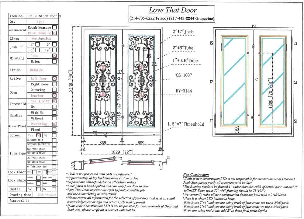 Builder Double Entry Iron Door by Love That Door 6