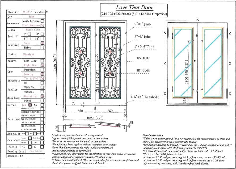 Builder Double Entry Iron Door by Love That Door 5