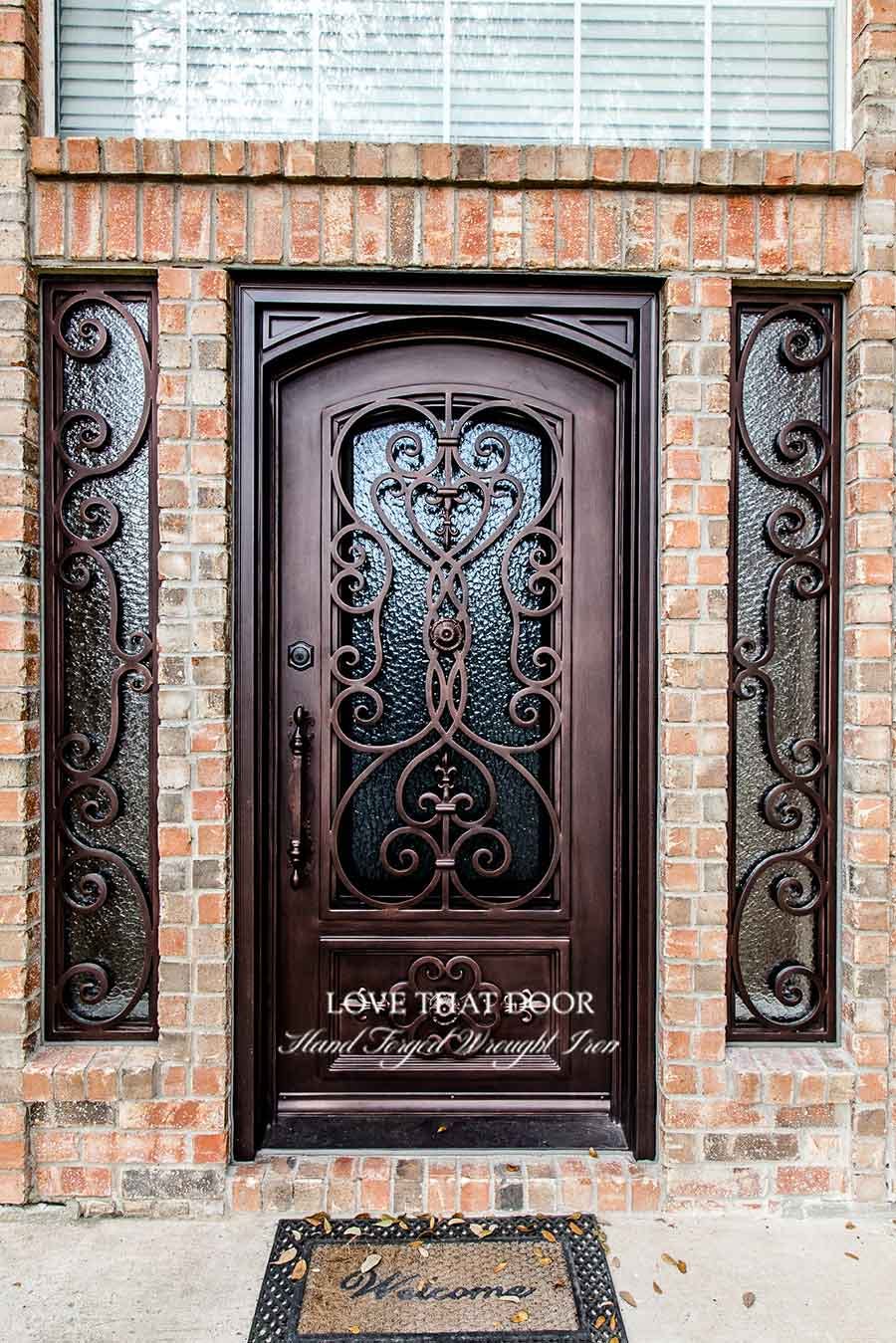 Wrought Iron Door with Sidelights 10