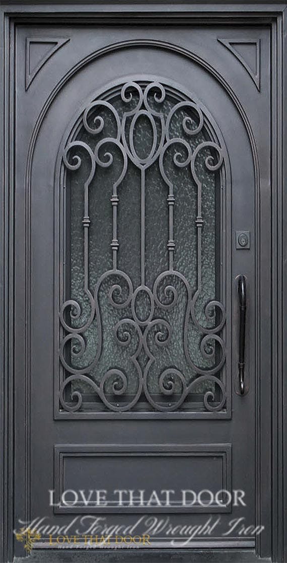 Durable single iron door with solid construction and enhanced security features