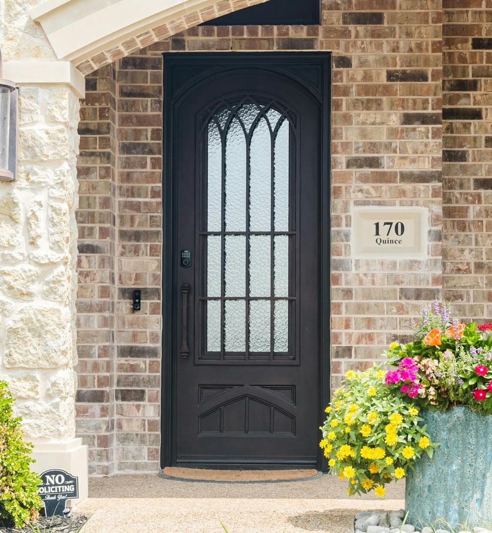 Stylish and sturdy single iron doors, adding charm and security to your entryway.