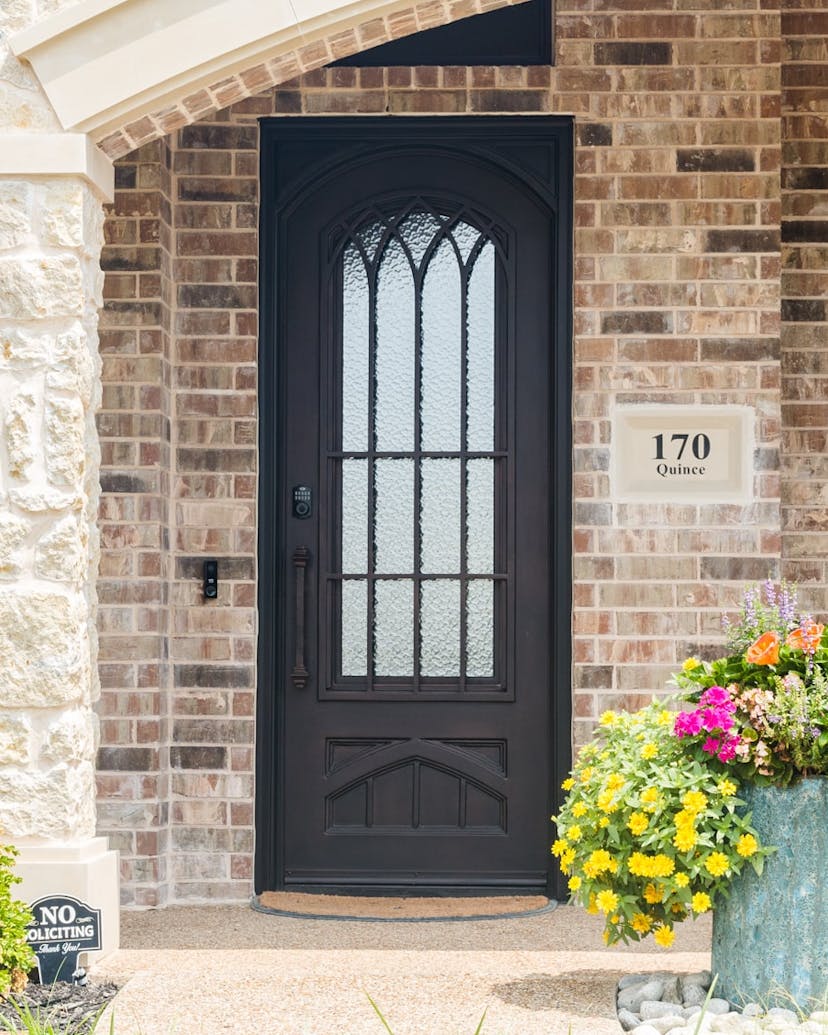 Stylish and sturdy single iron doors, adding charm and security to your entryway.
