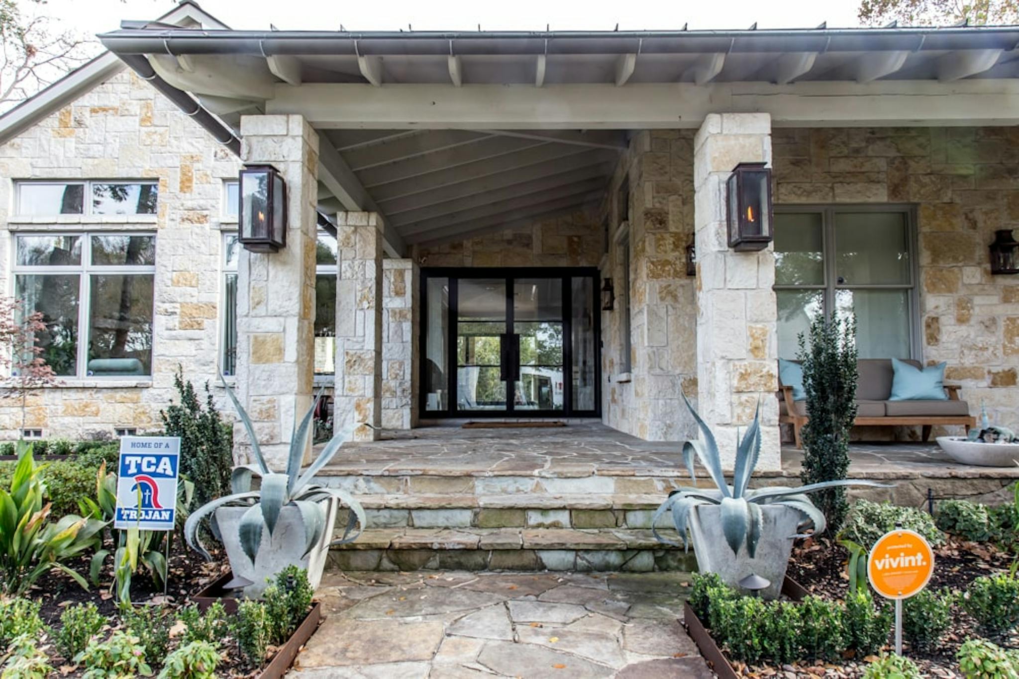 Iron door with bold geometric patterns and intricate designs for a statement-making entrance