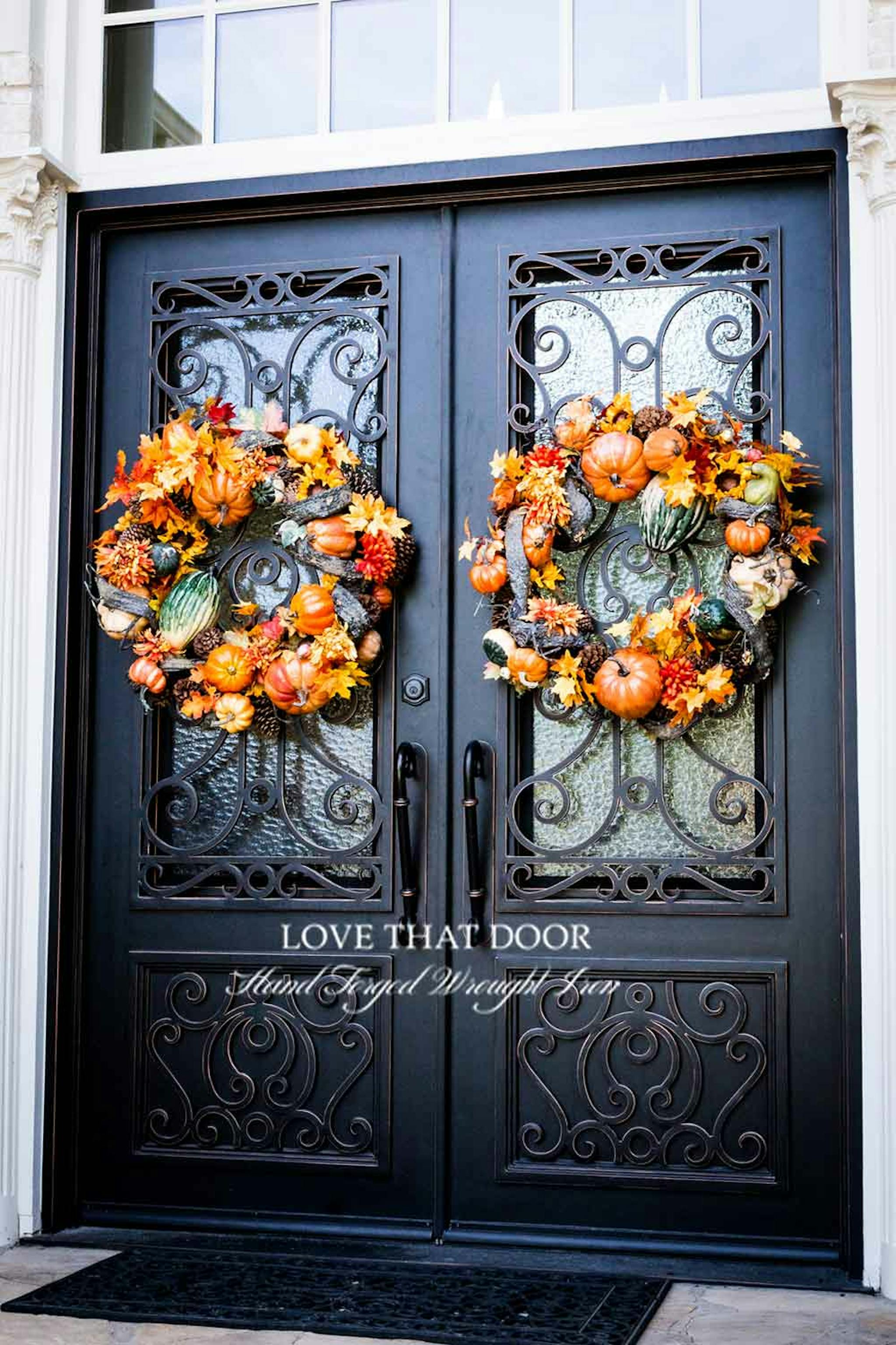 double iron entry door