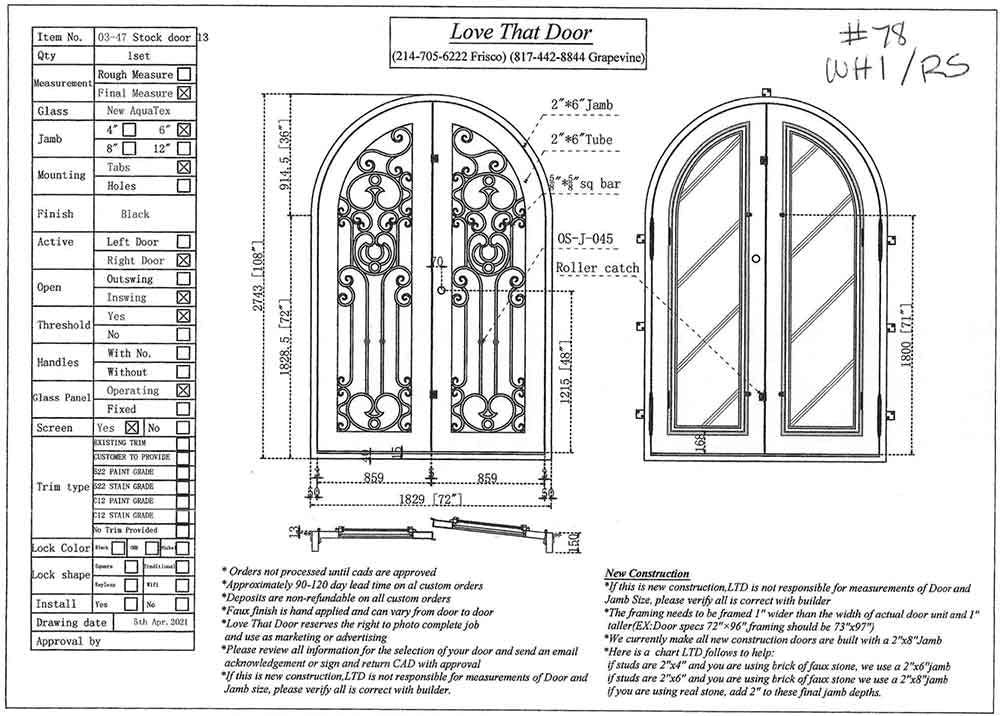 Builder Double Entry Iron Door by Love That Door 12