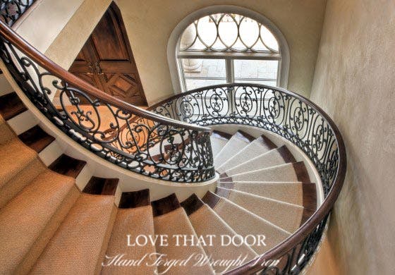Architectural iron railing, adding a touch of sophistication to your interior or exterior.