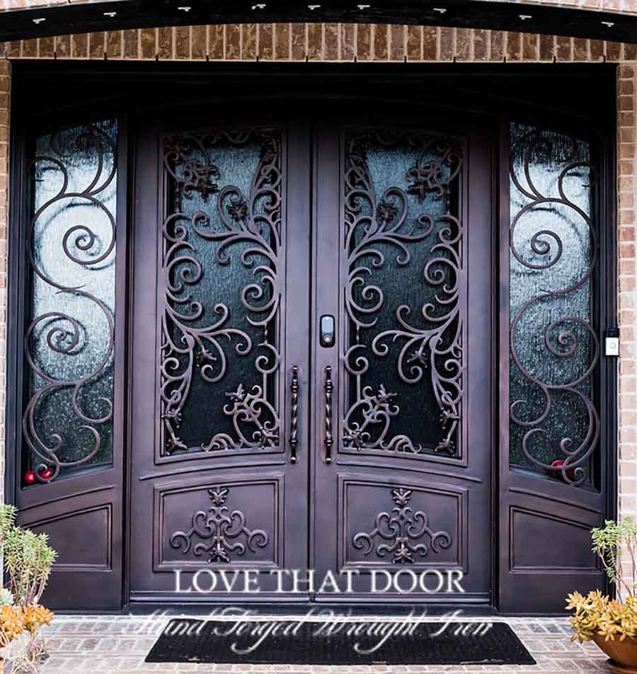 Wrought Iron Door with Sidelights 13
