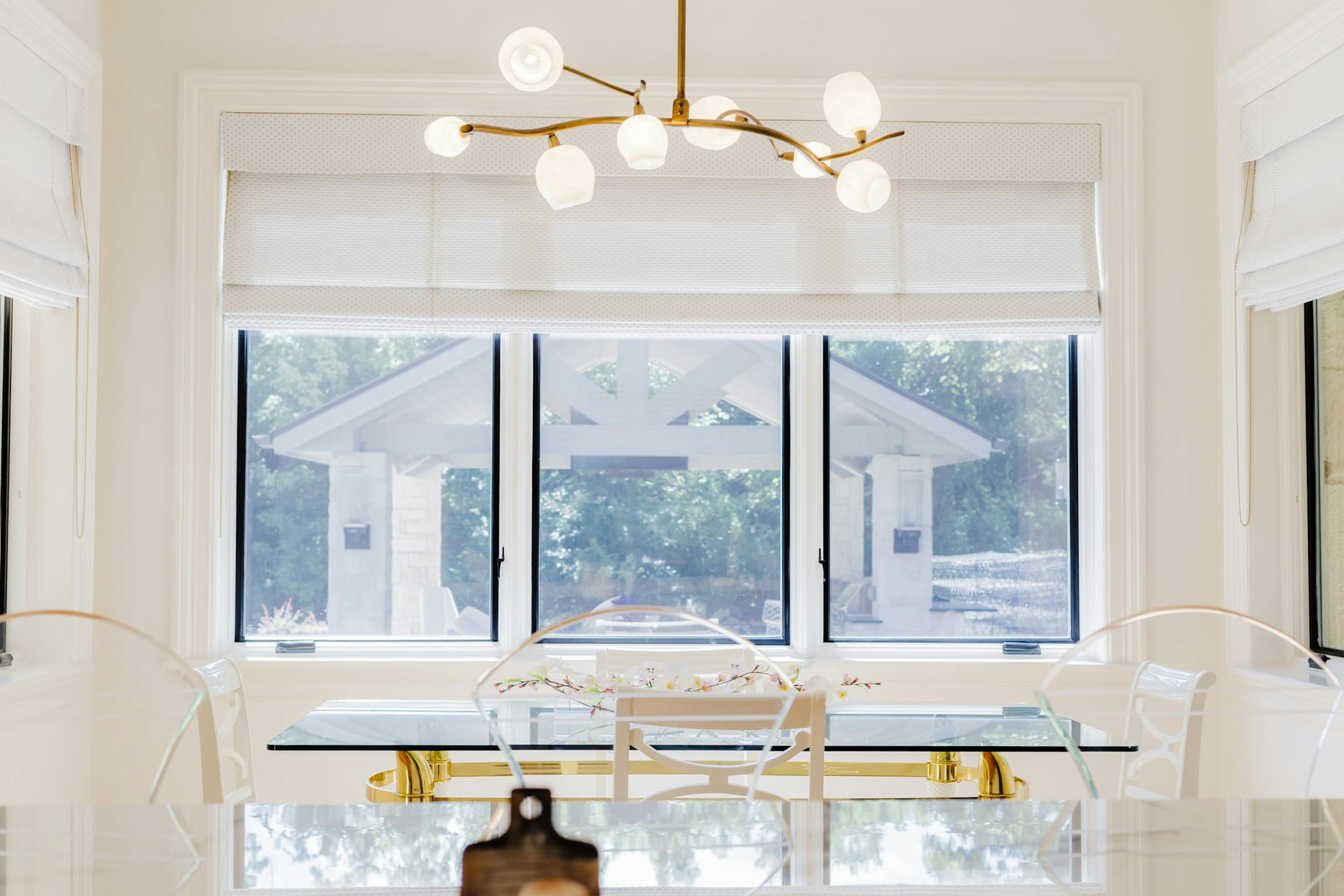 Contemporary aluminum window offering a clear view and abundant natural light.