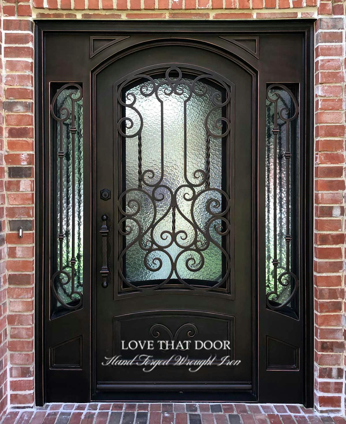 Wrought Iron Door with Sidelights 16