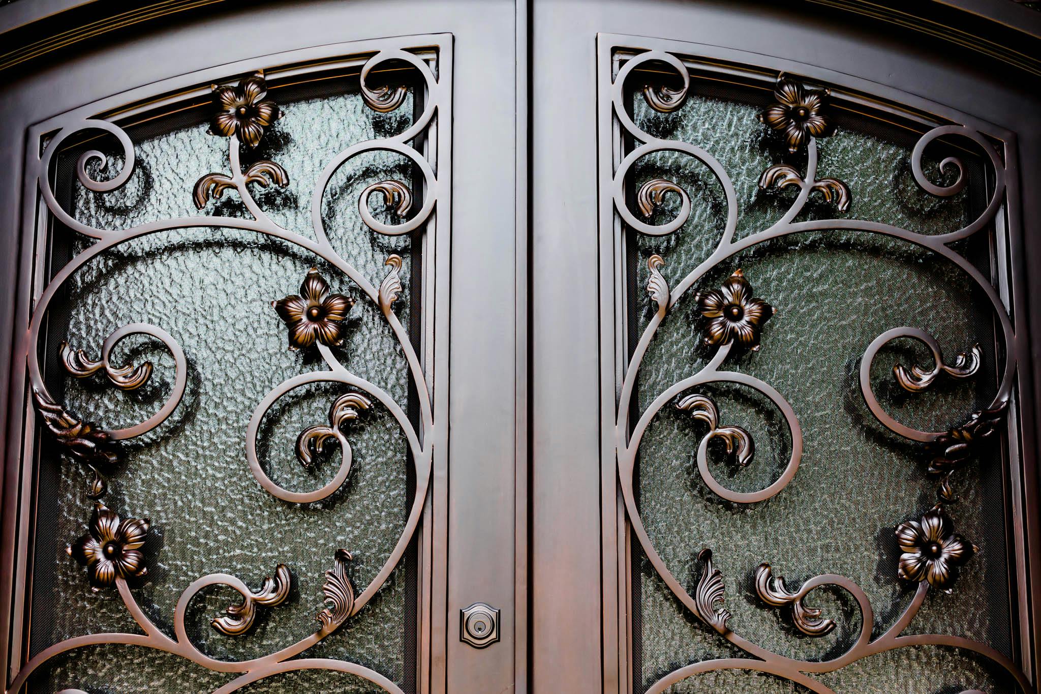 Iron door with unique design and personalized color and finish