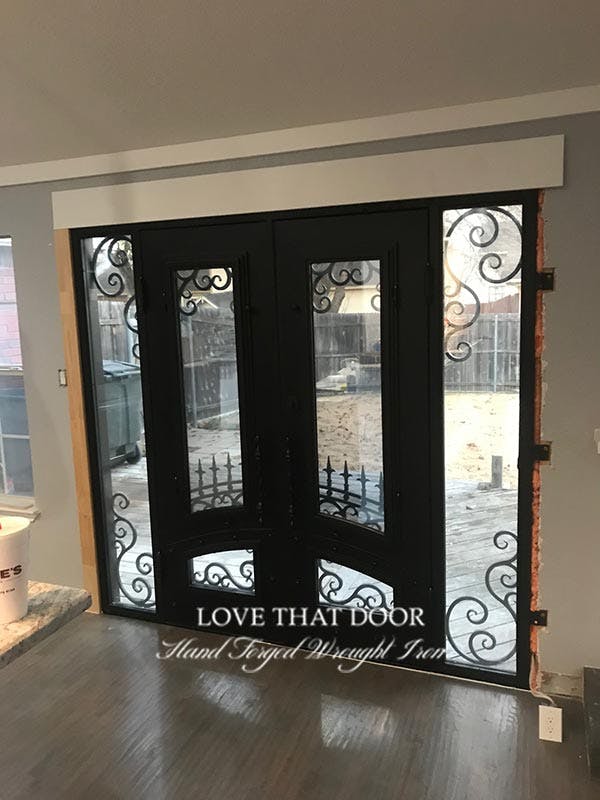 Wrought Iron Door with Sidelights 6