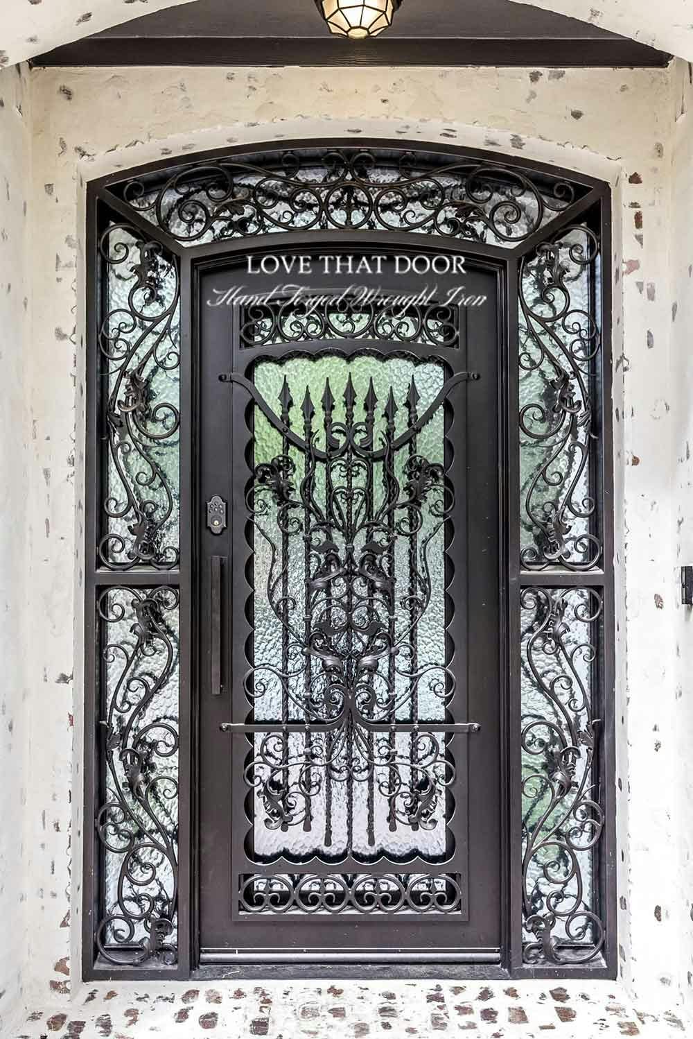 Wrought Iron Door with Sidelights 12