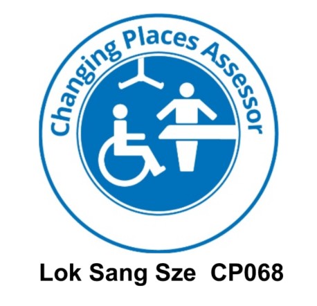 Changing Places Assessor Logo with Assessor Name and Registration Number