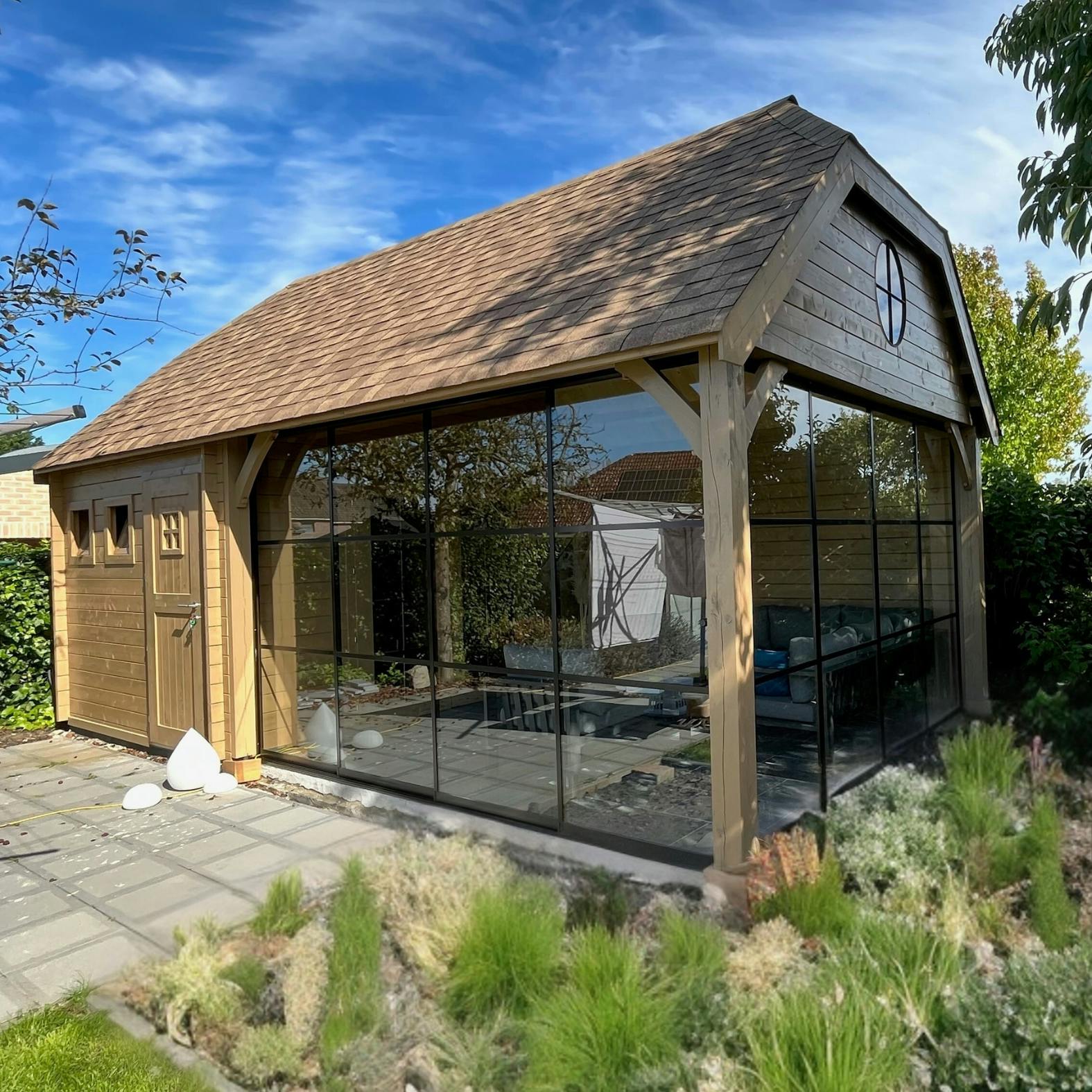 cottage landelijk tuinhuis met terras Gierle