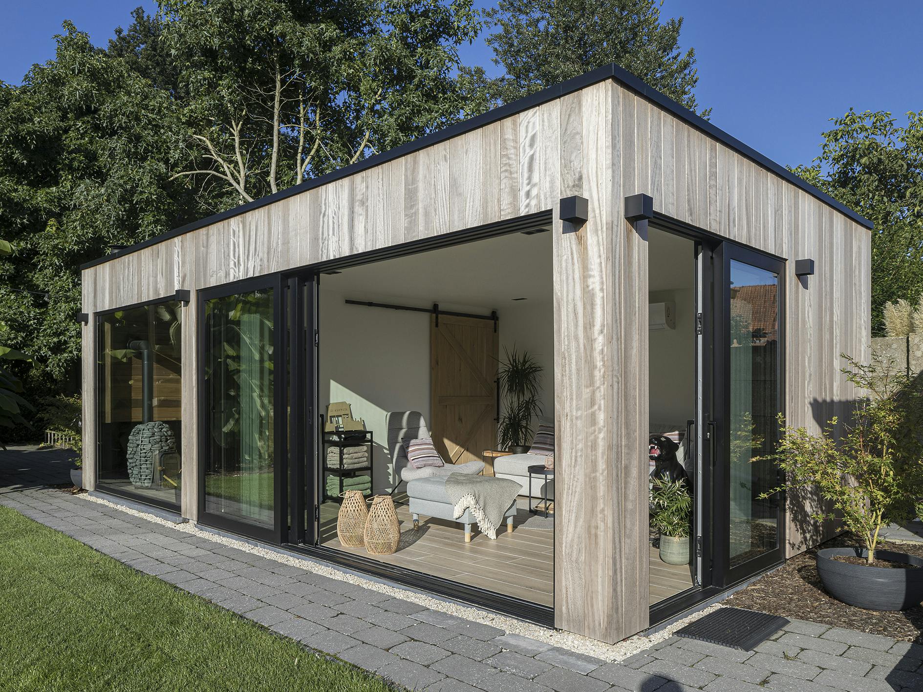 Bijgebouw duurzaam Fraké thermohout Mol