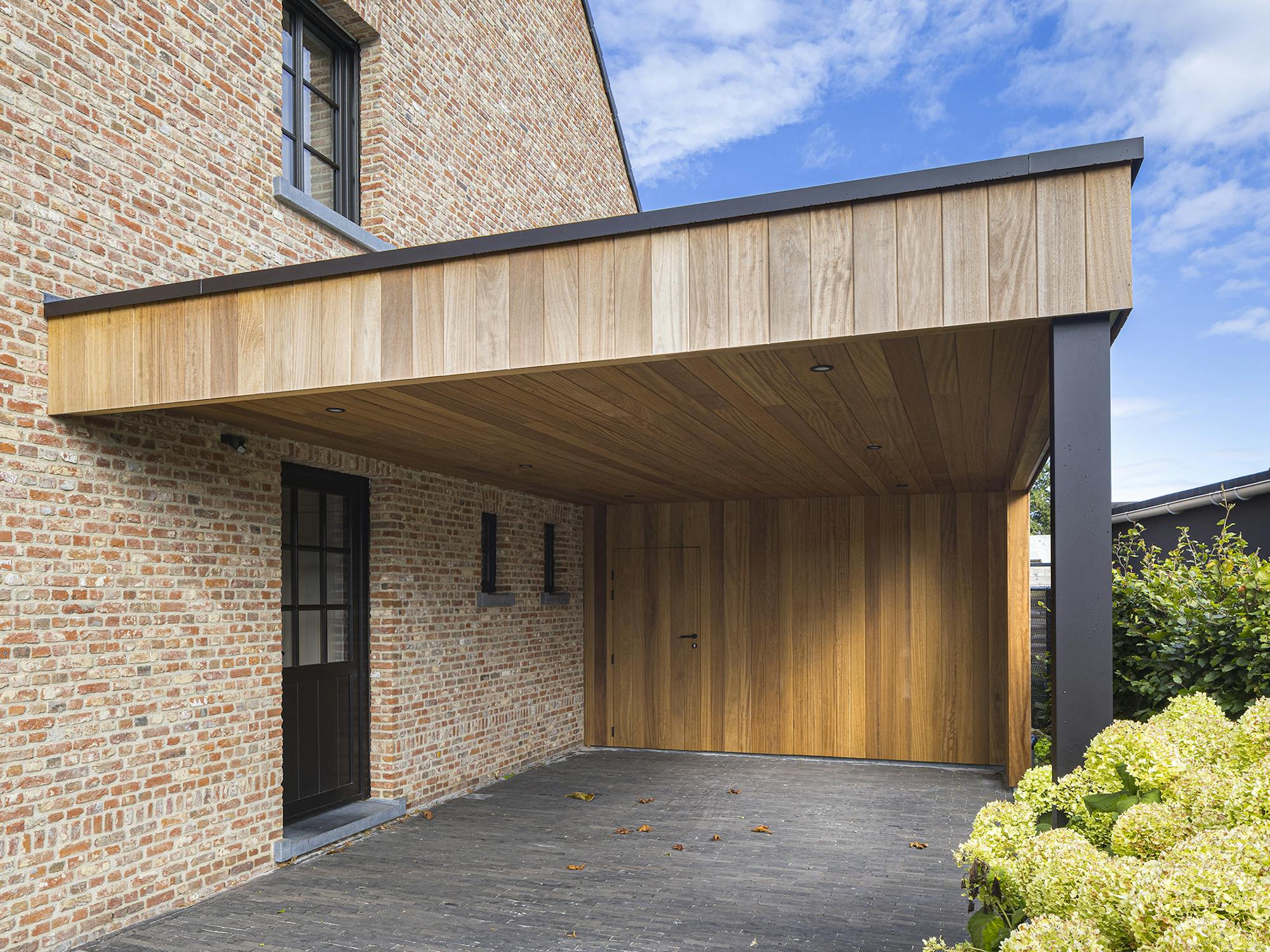 aanbouw carport gevel huis Dessel