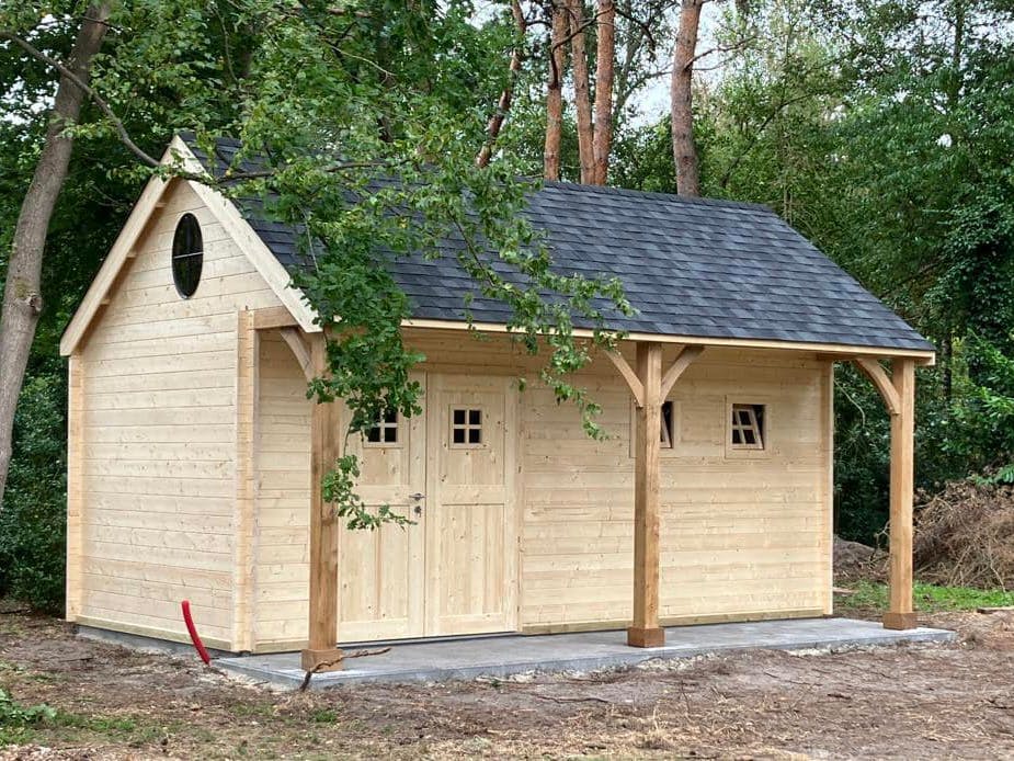 Tuinberging met afdak Herentals