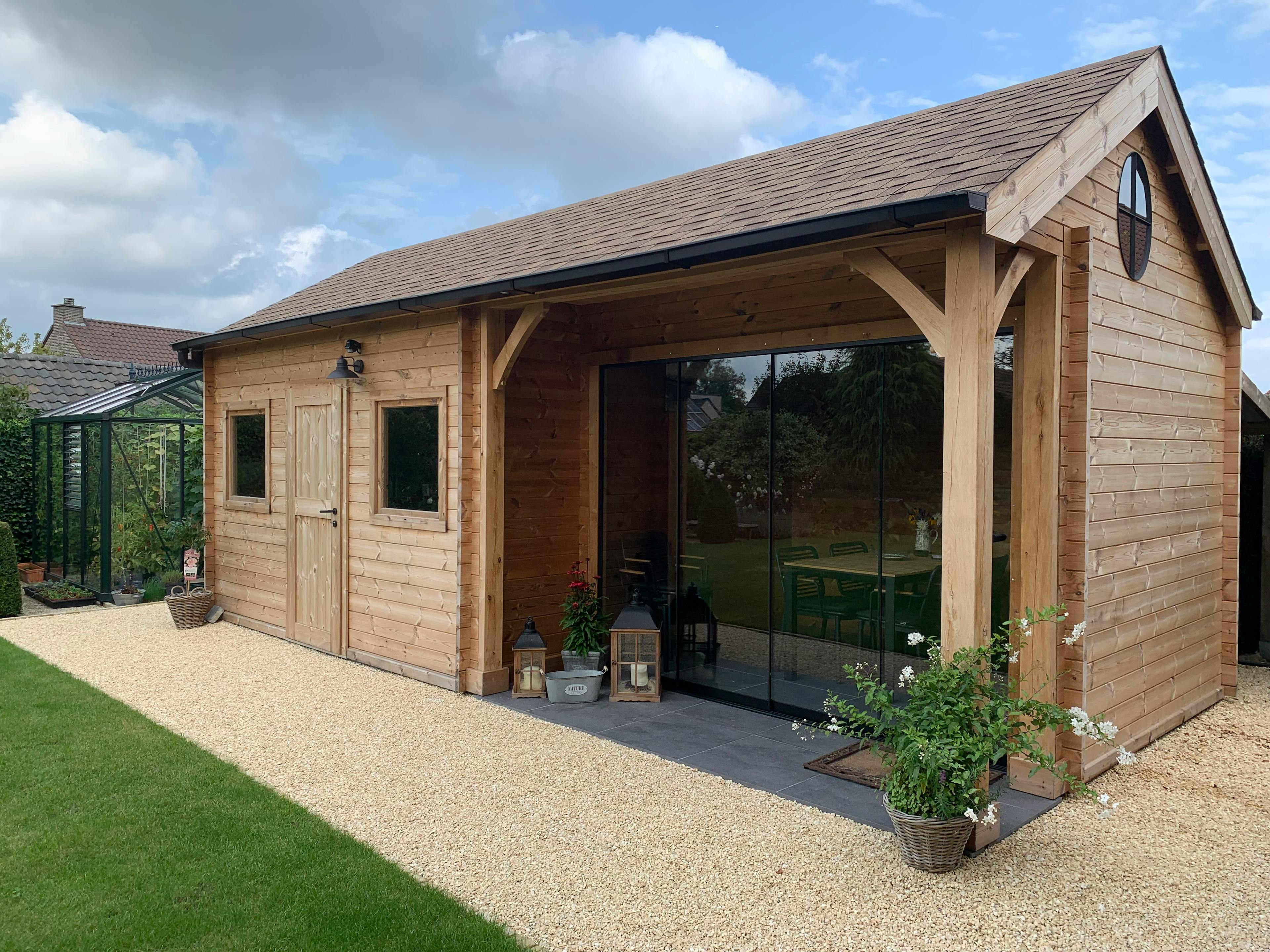 tuinberging glazen schuifwand lommel