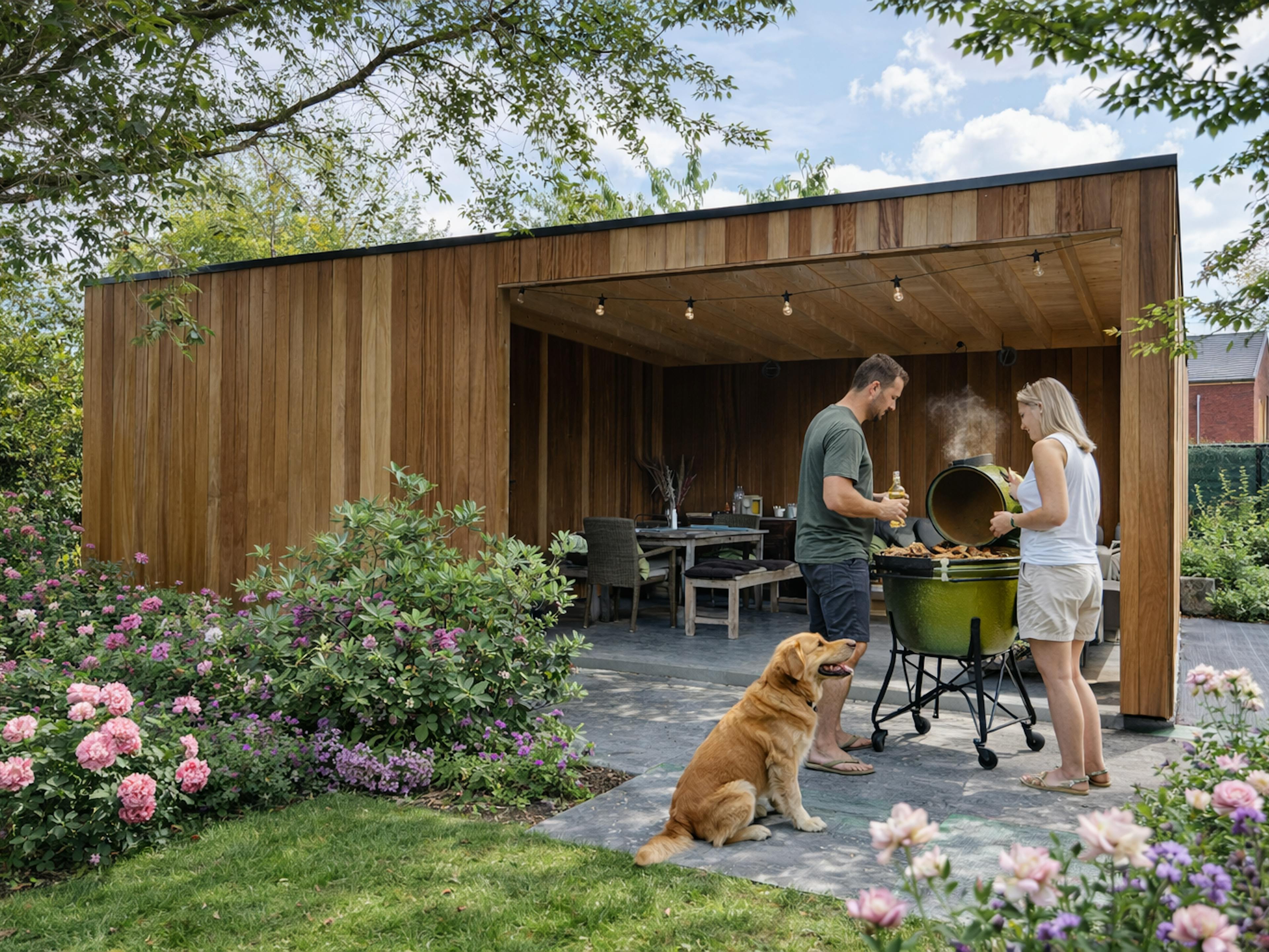 Tuinpaviljoen met barbecue greenegg