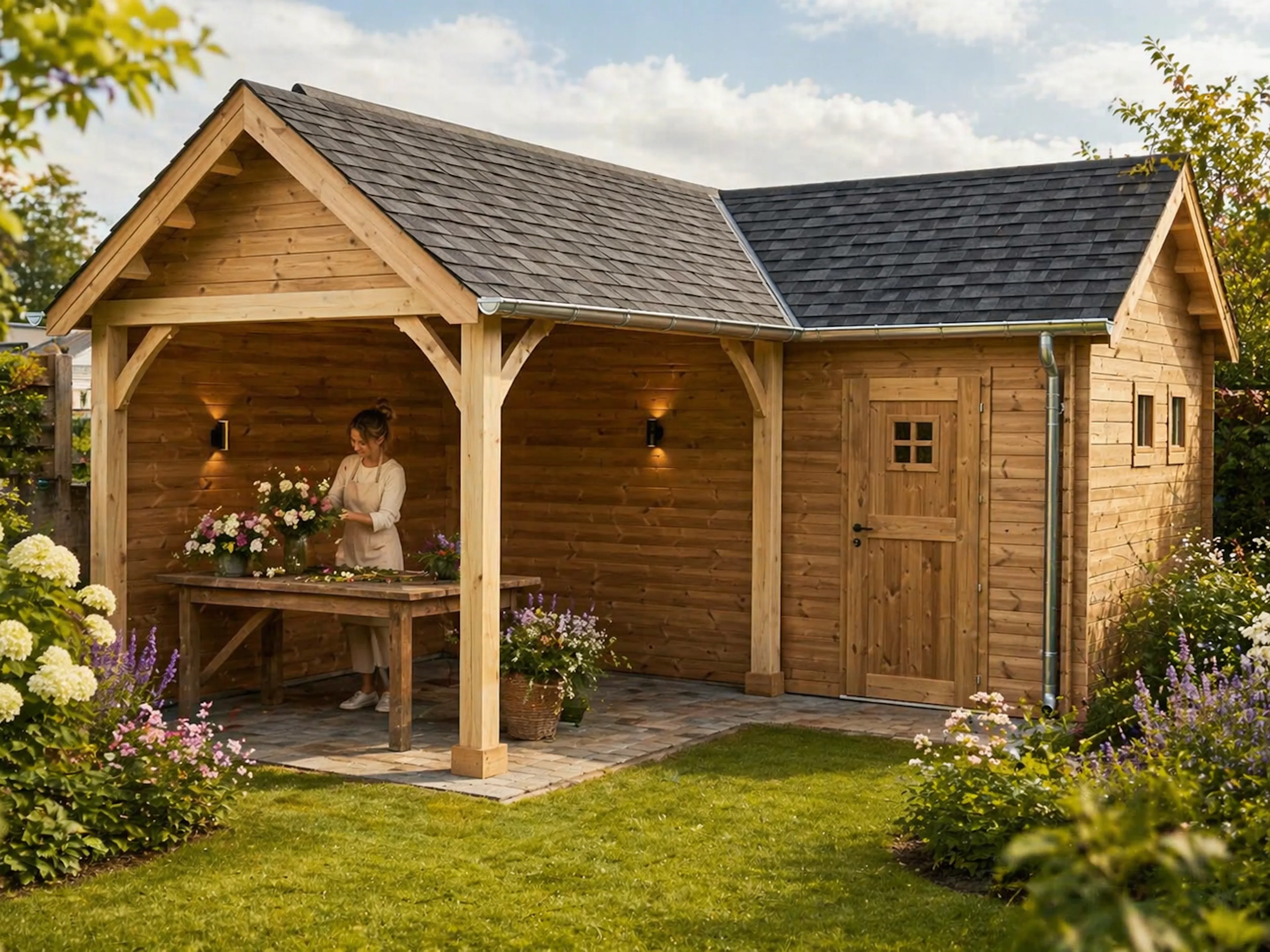 tuinberging in hoekvorm
