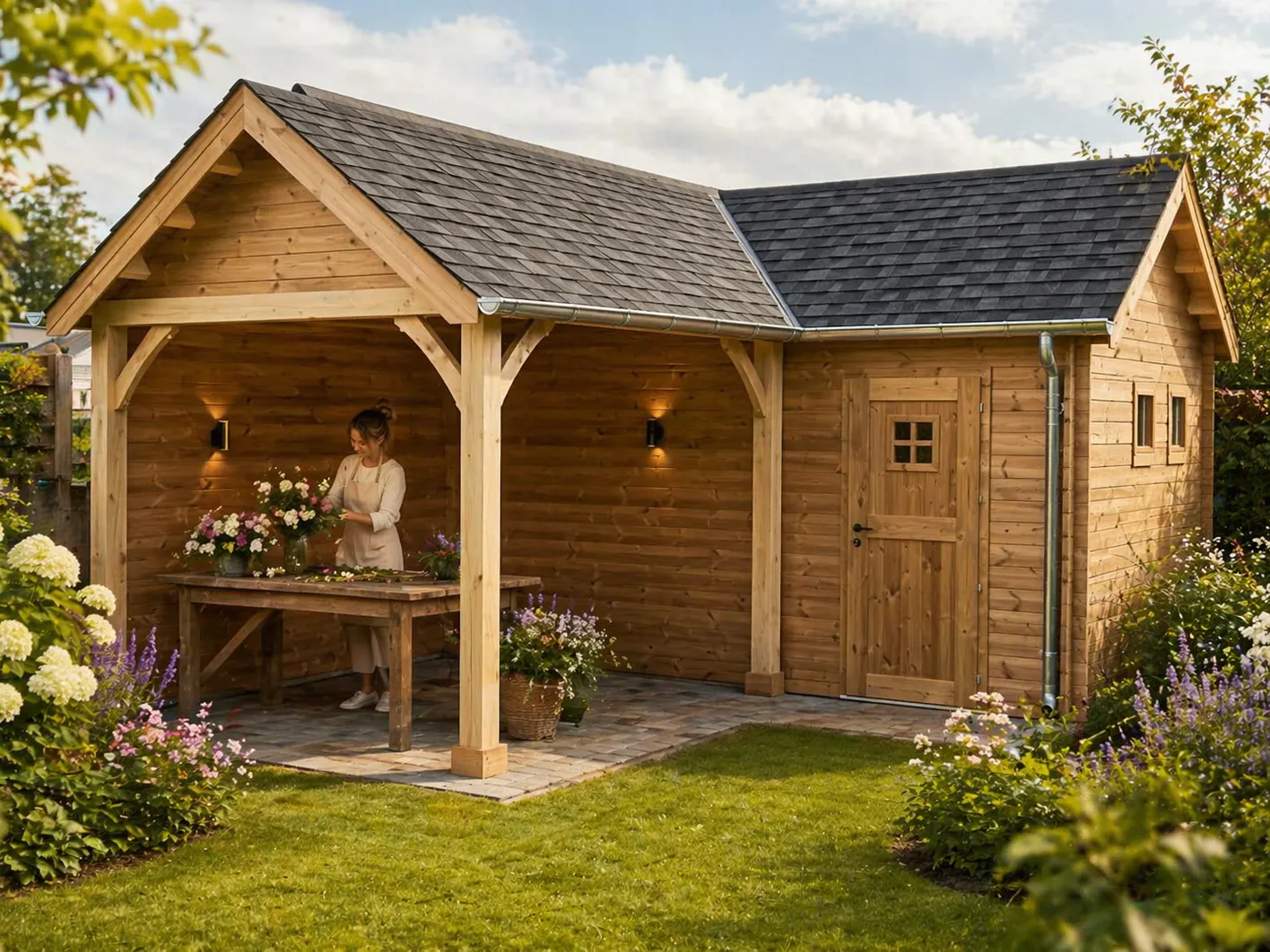 tuinberging in hoekvorm