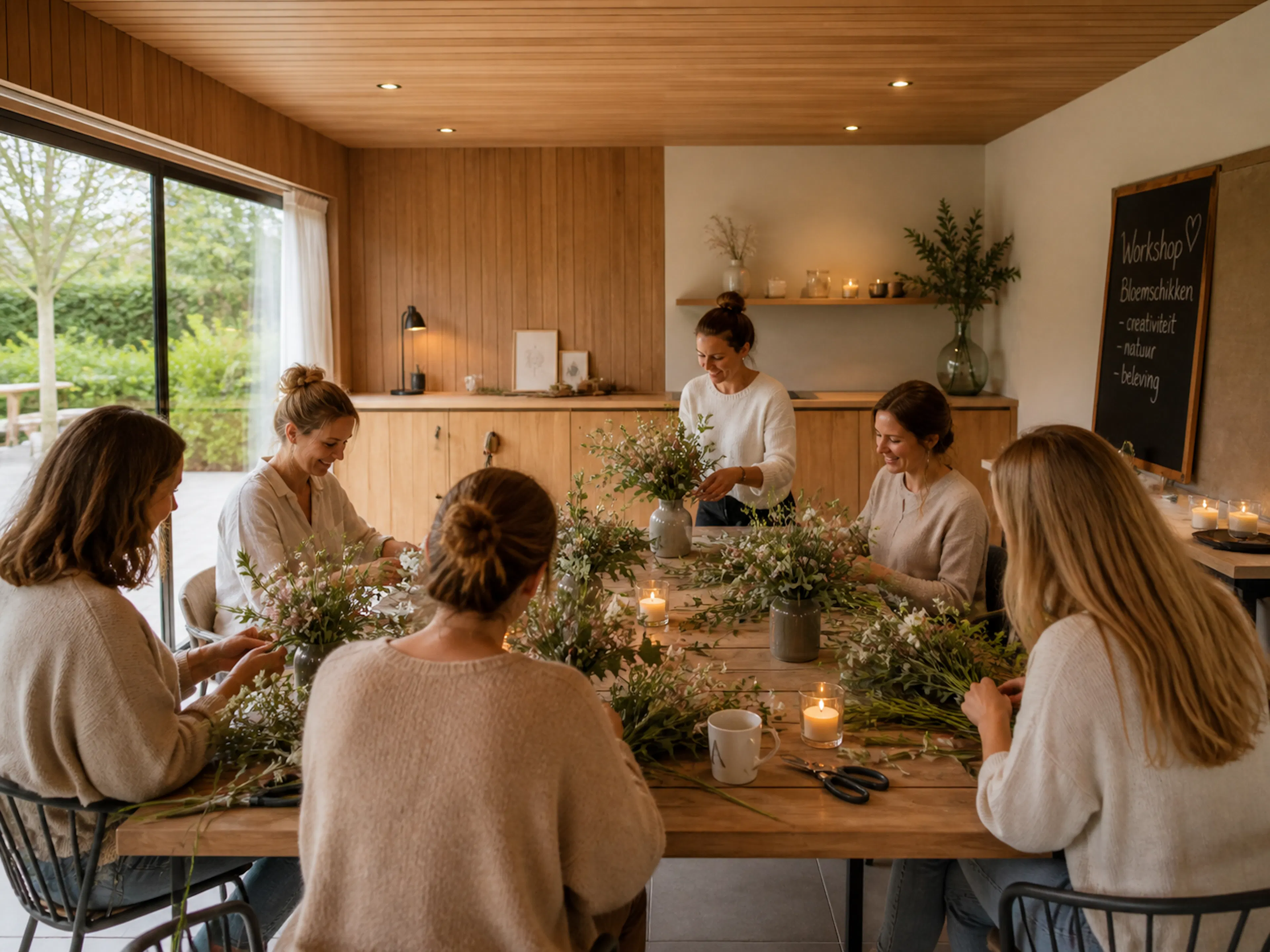 werkatelier tuin bijgebouw workshop bloemschikken