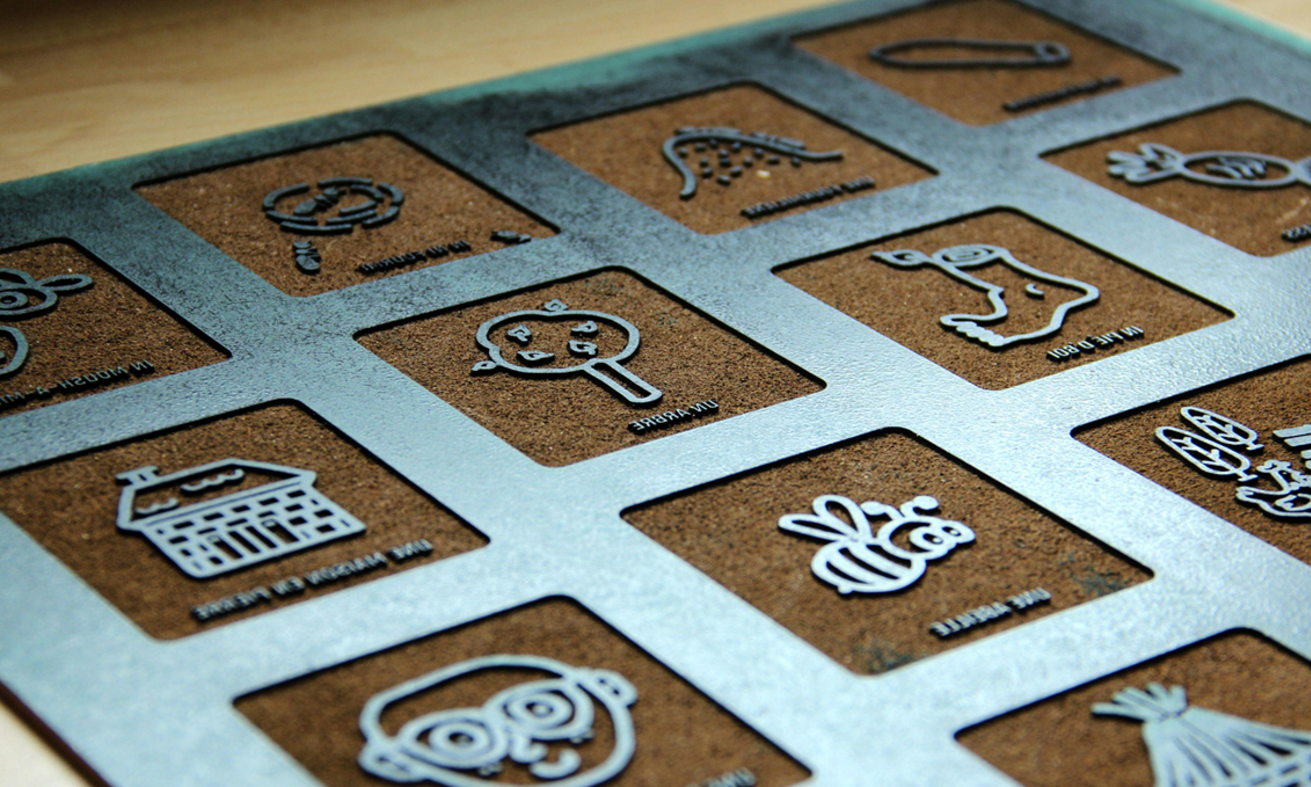 laser cut board for printing