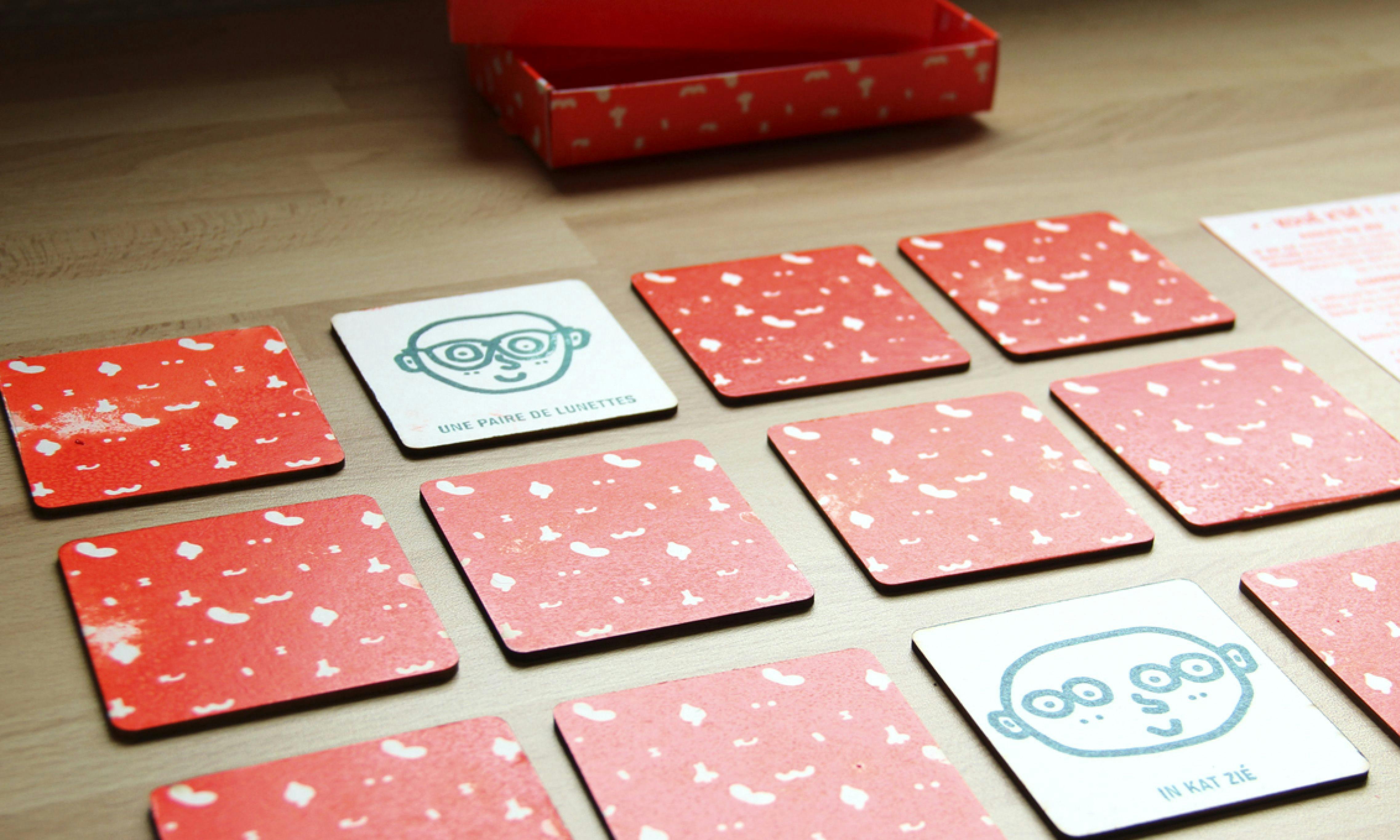 printed cards on floor