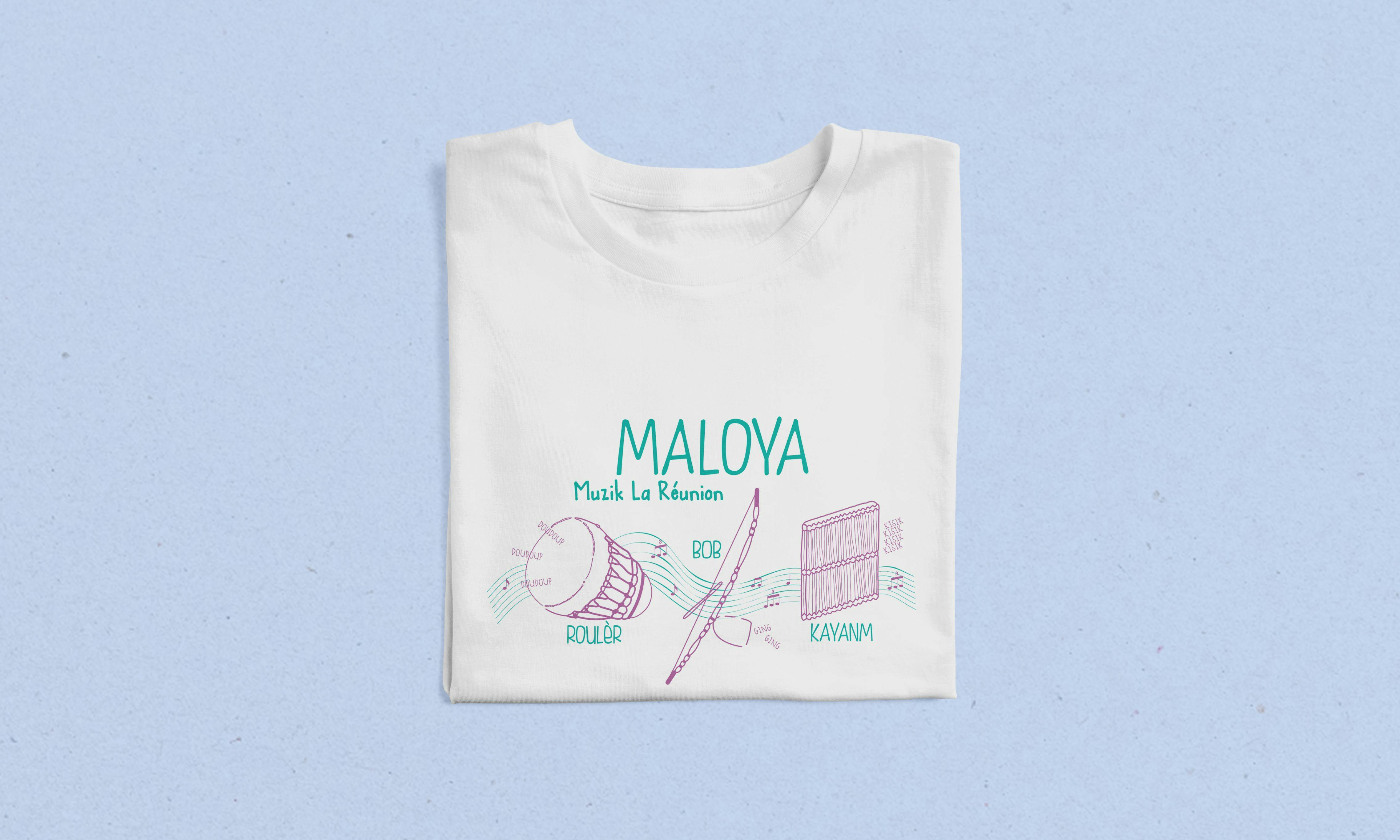 T-shirt with maloya printed graphic
