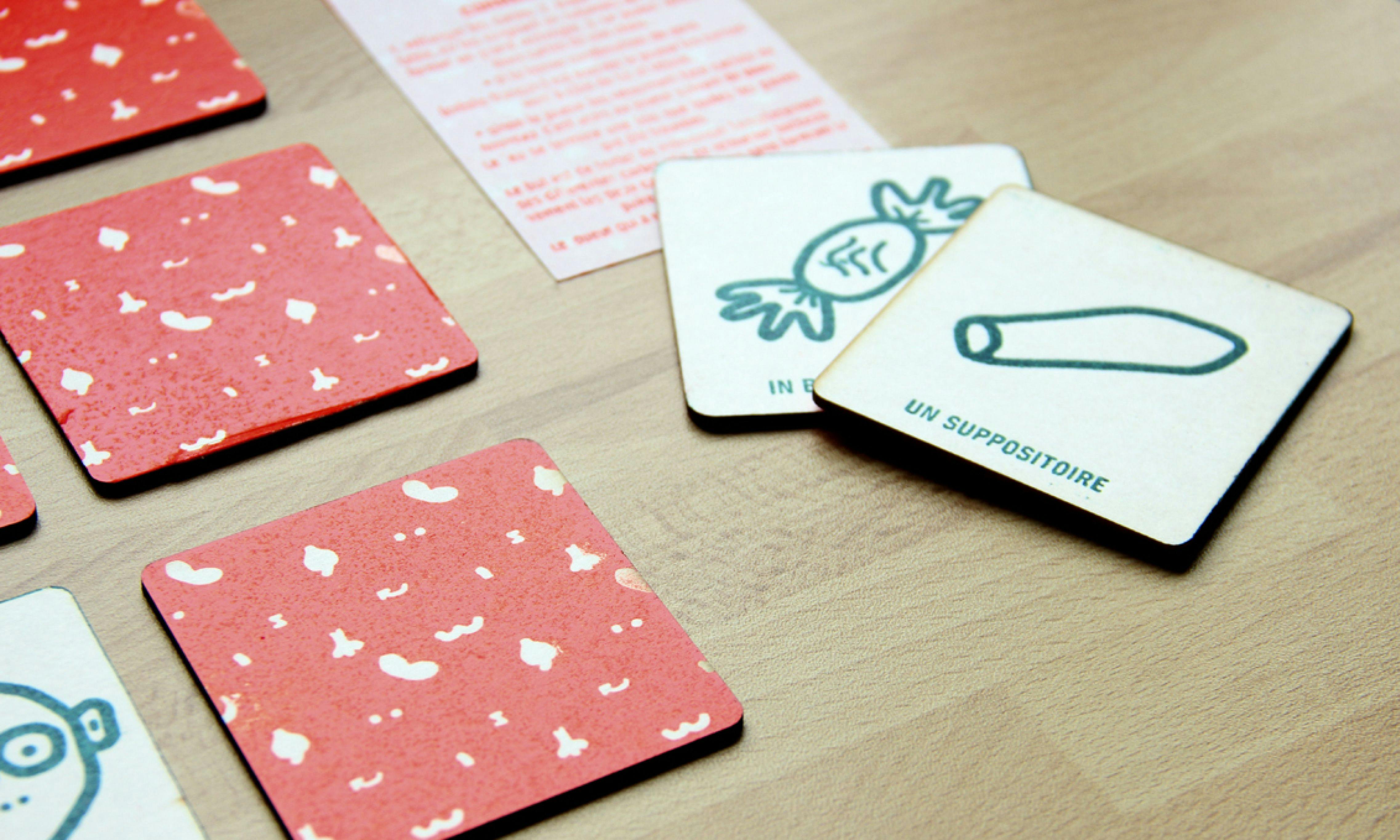 printed cards on floor