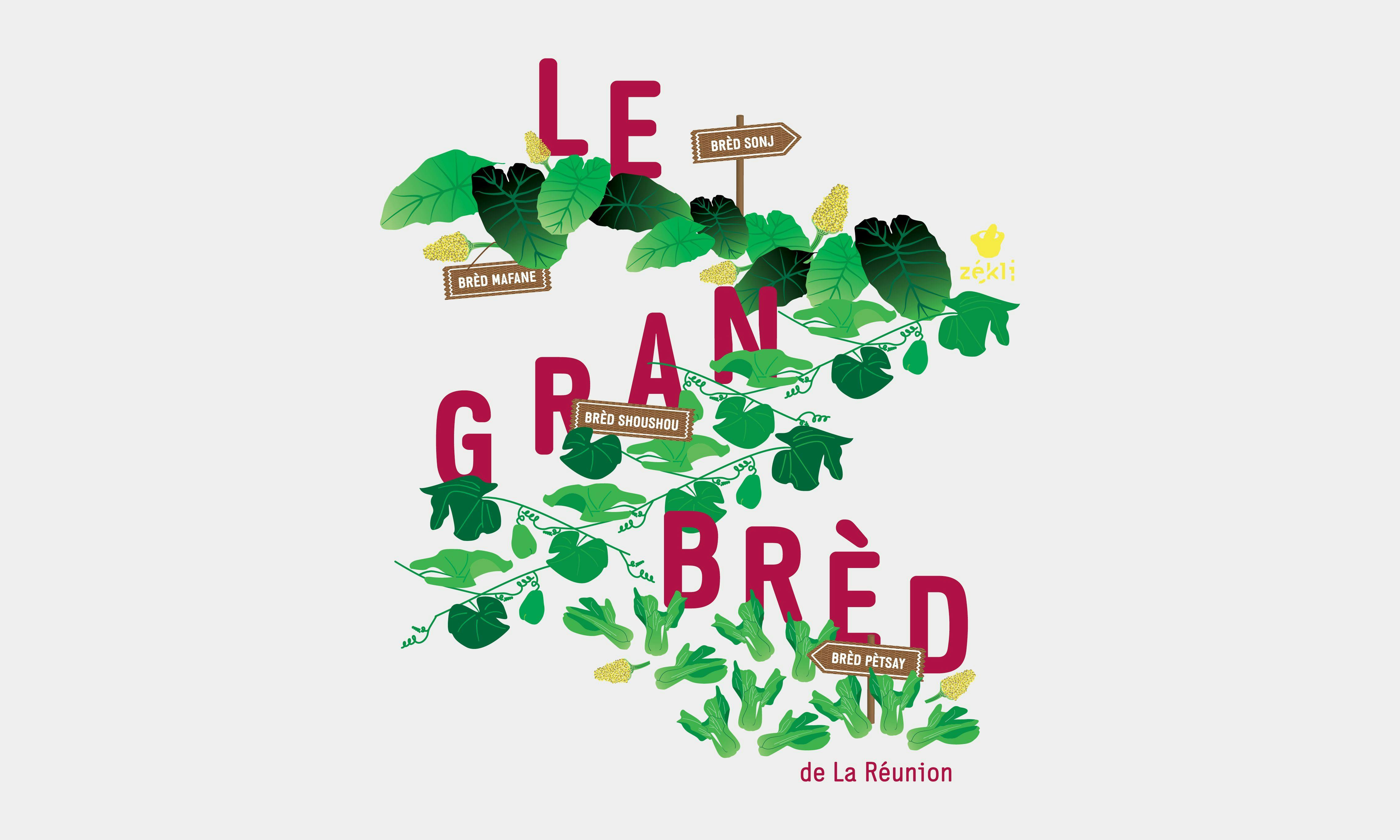illustration for Le Grand Bred for Zekli brand of Reunion Island