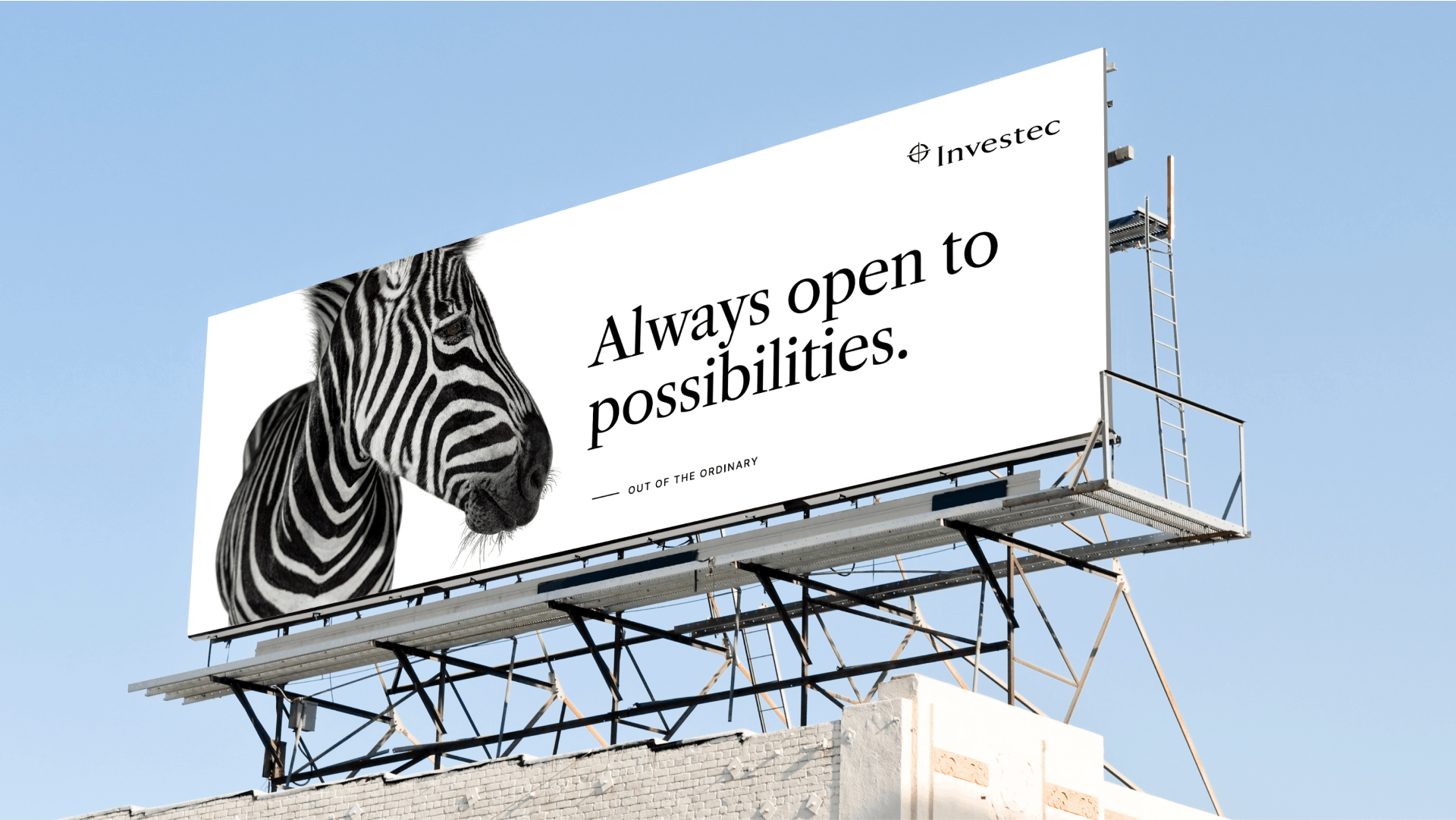 Investec Zebra sign