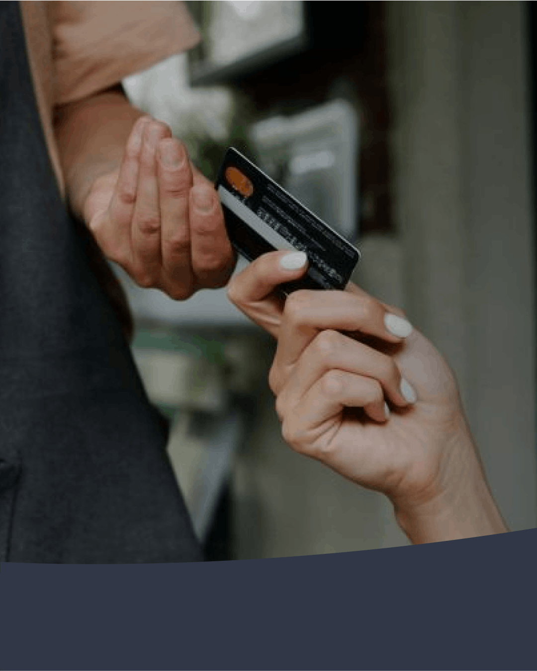Investec handing card over to person