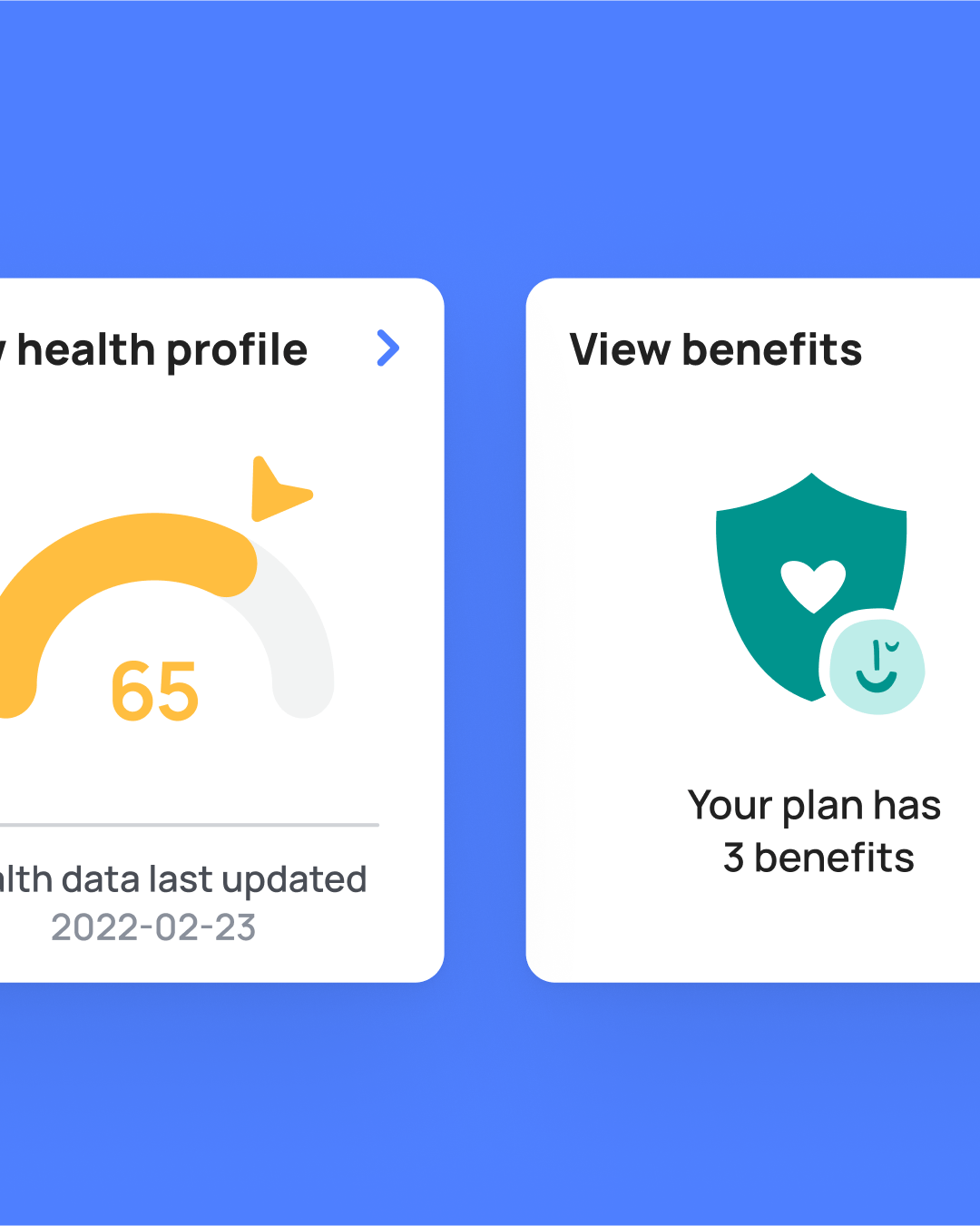 Unu Health dashboard cards