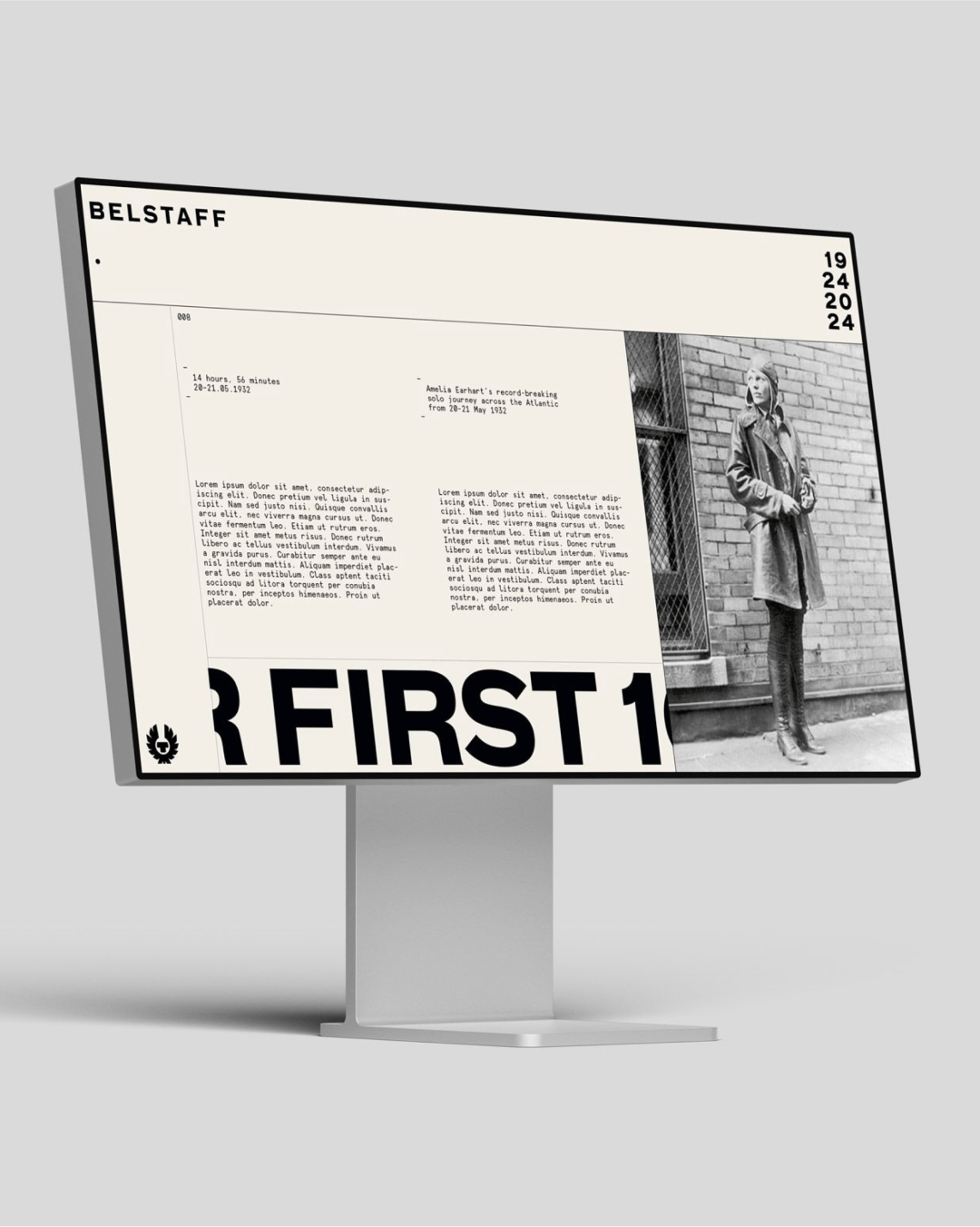 Belstaff news on computer screen
