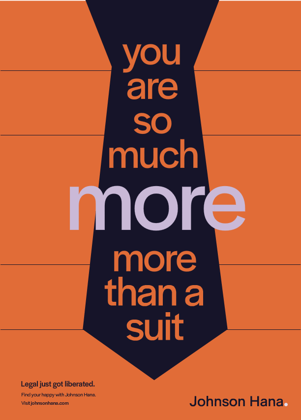 Johnson Hana suit with text